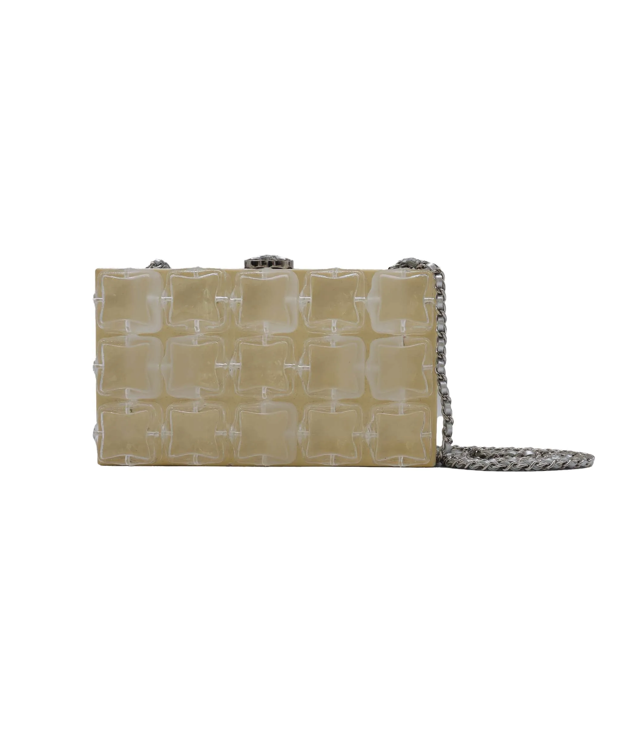 Chanel Ice Cube Clutch Bag Metallic silver Lambskin Silver hardware

Series 14261040 DXBS3166