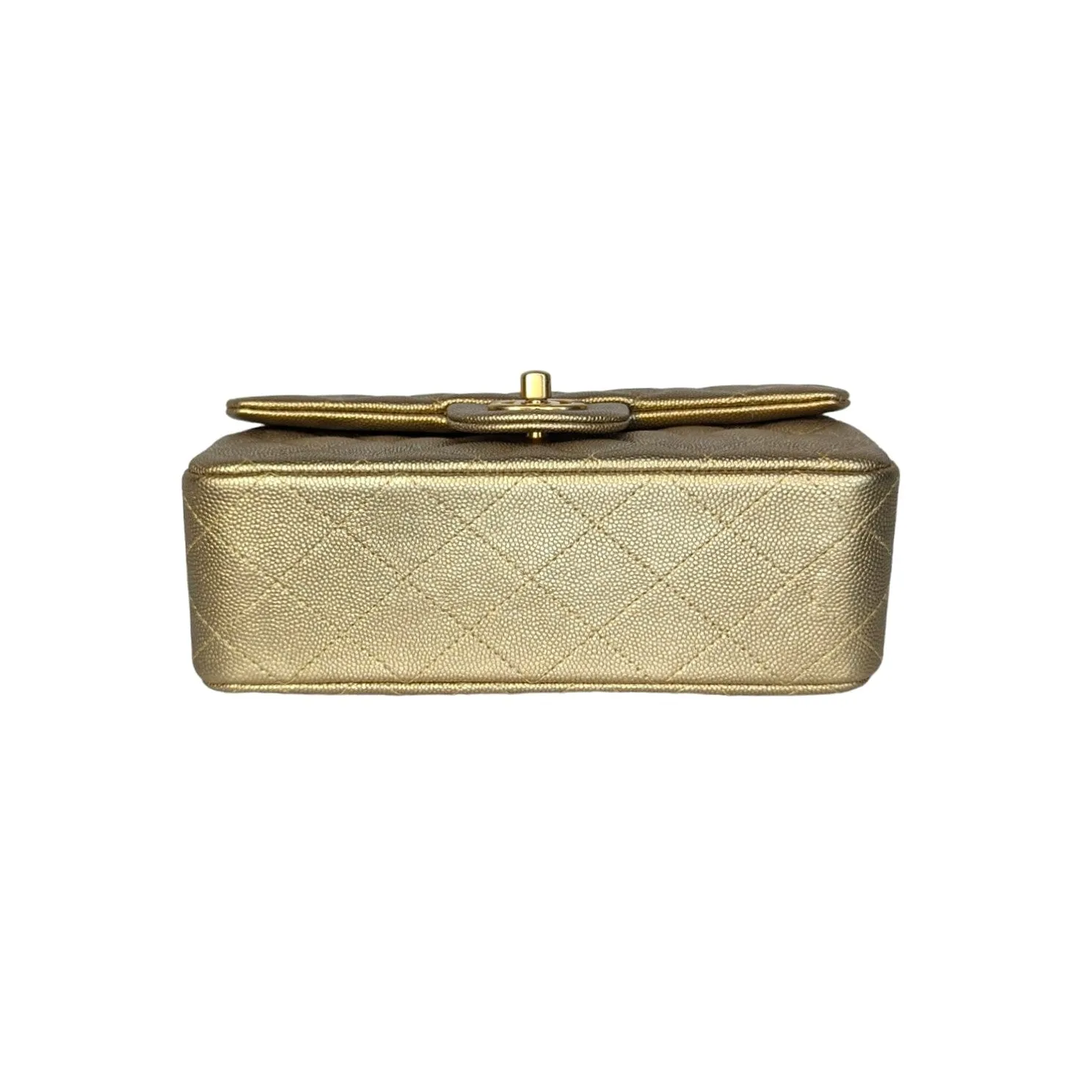 Chanel Metallic Grained Calfskin Mini Top Handle Bag