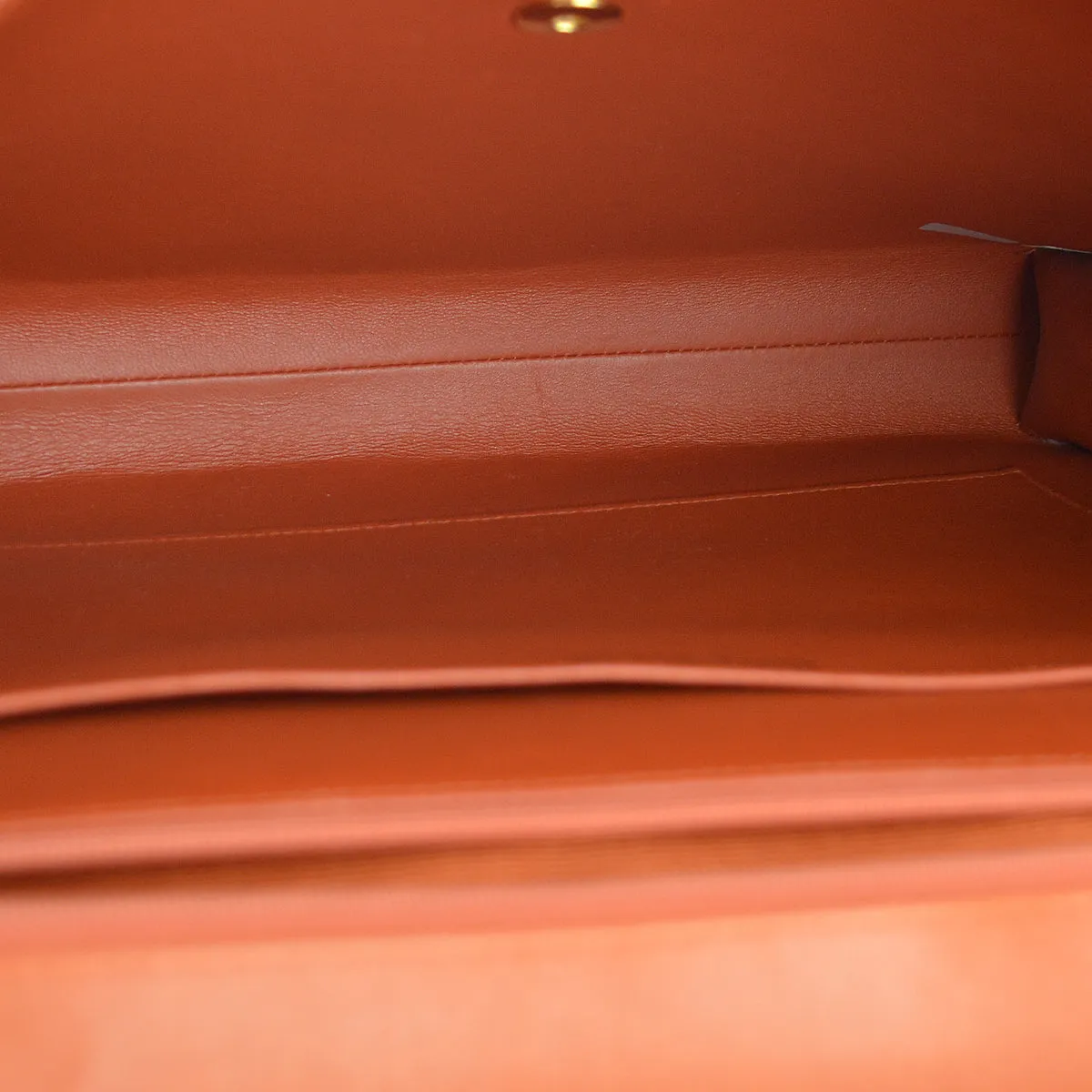 Chanel Orange Lambskin Briefcase Business HandBag