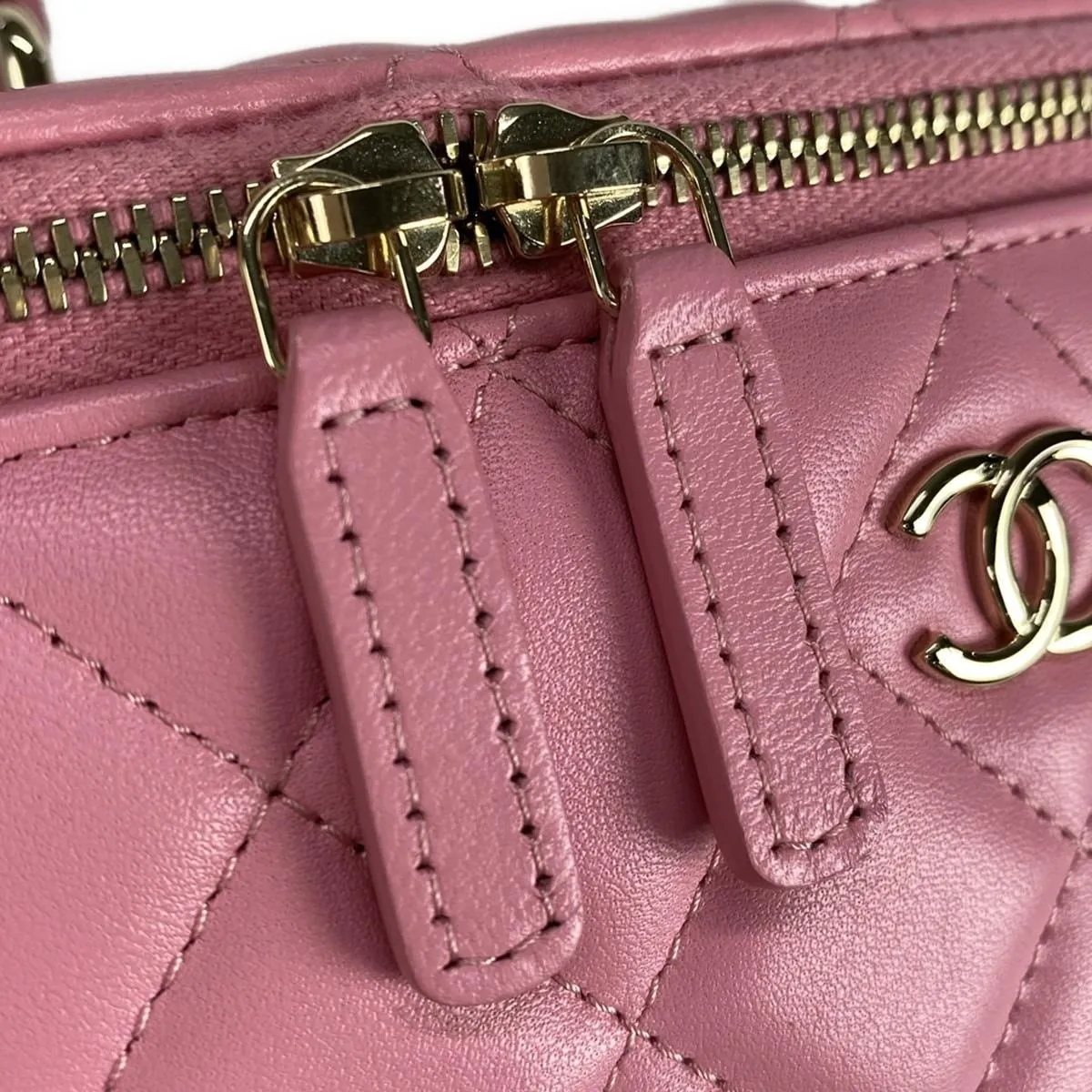 Chanel Pink Vanity Case Top Handle bag