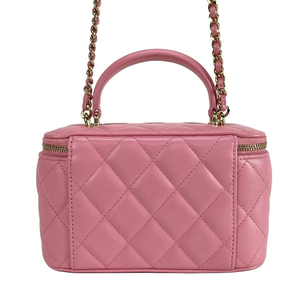 Chanel Pink Vanity Case Top Handle bag