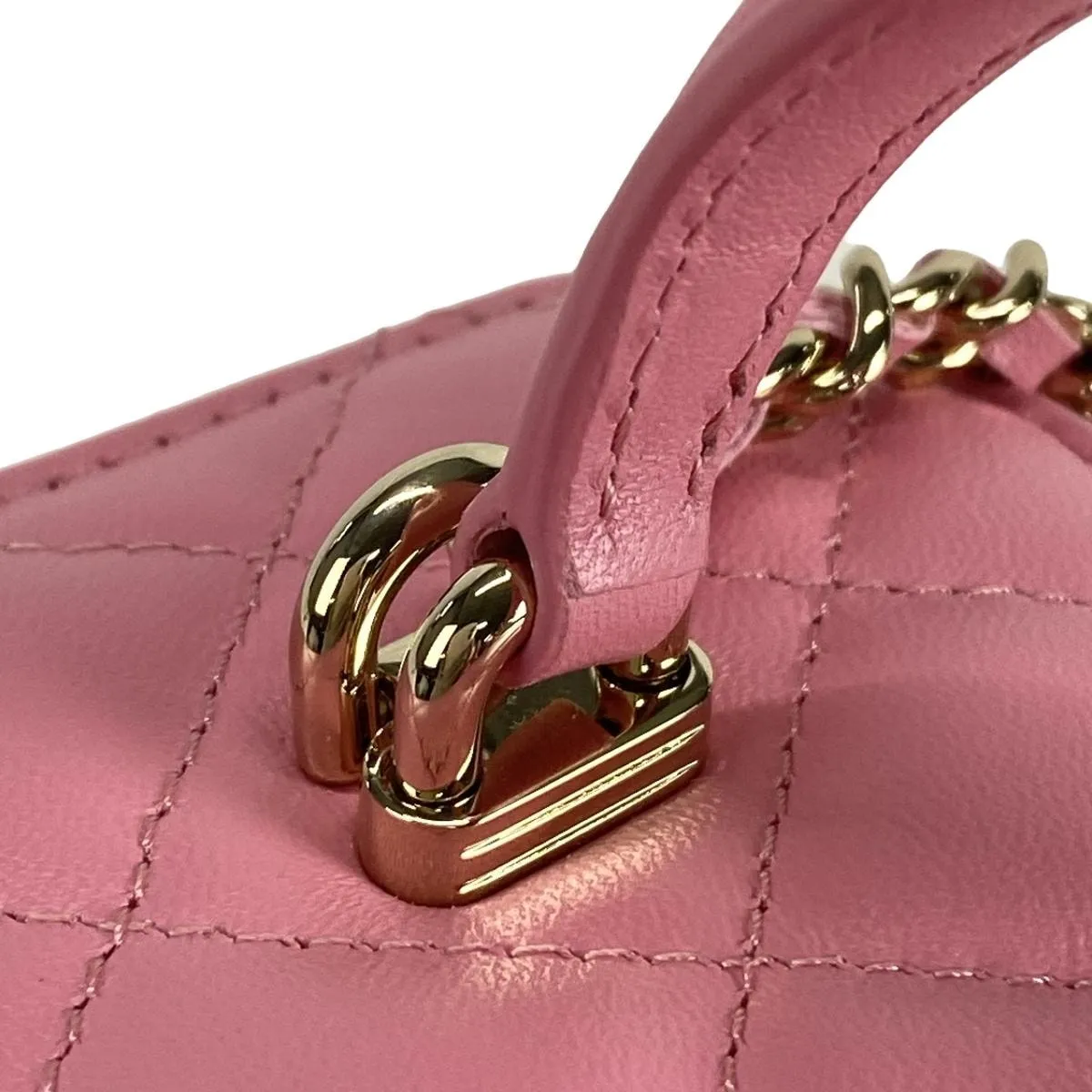 Chanel Pink Vanity Case Top Handle bag