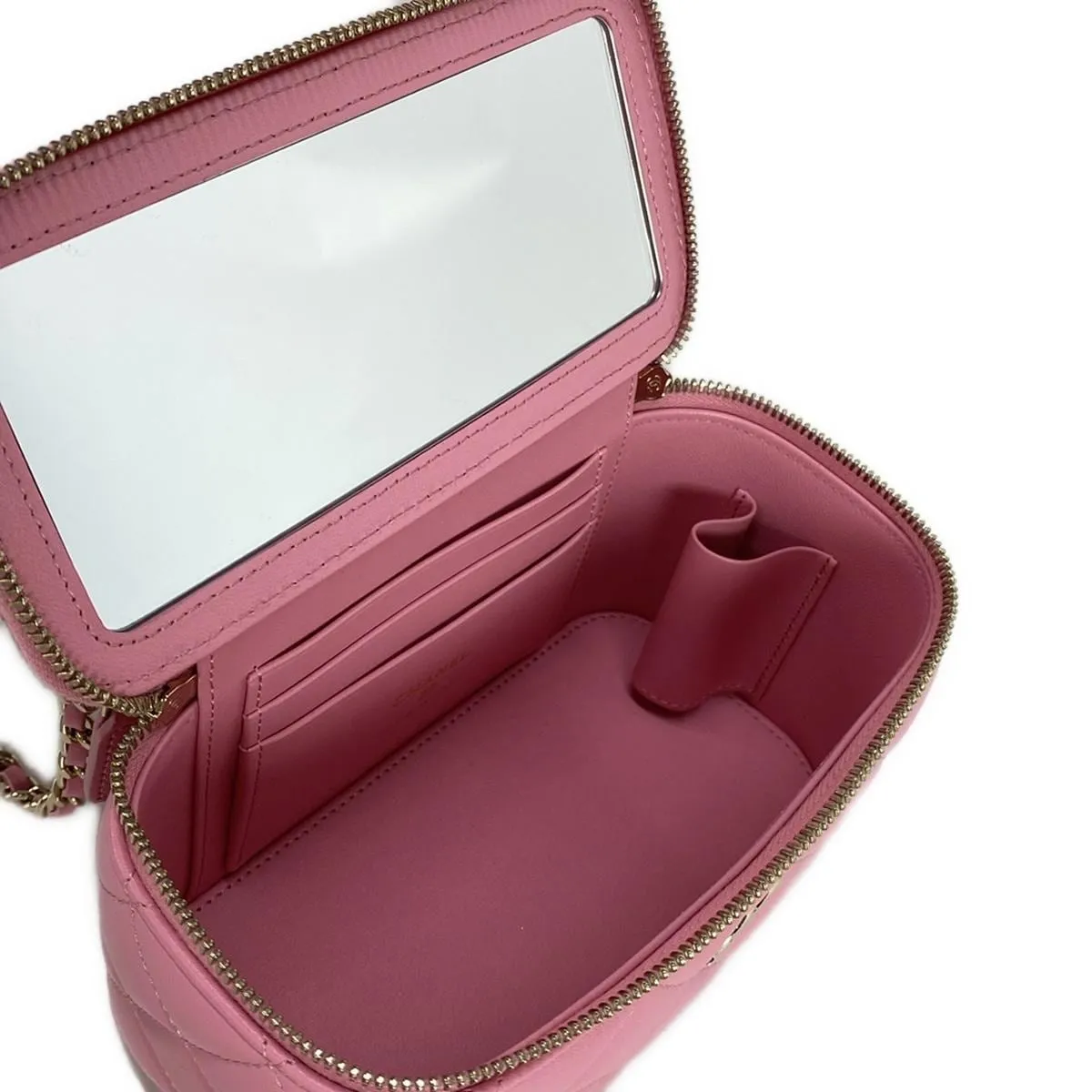 Chanel Pink Vanity Case Top Handle bag