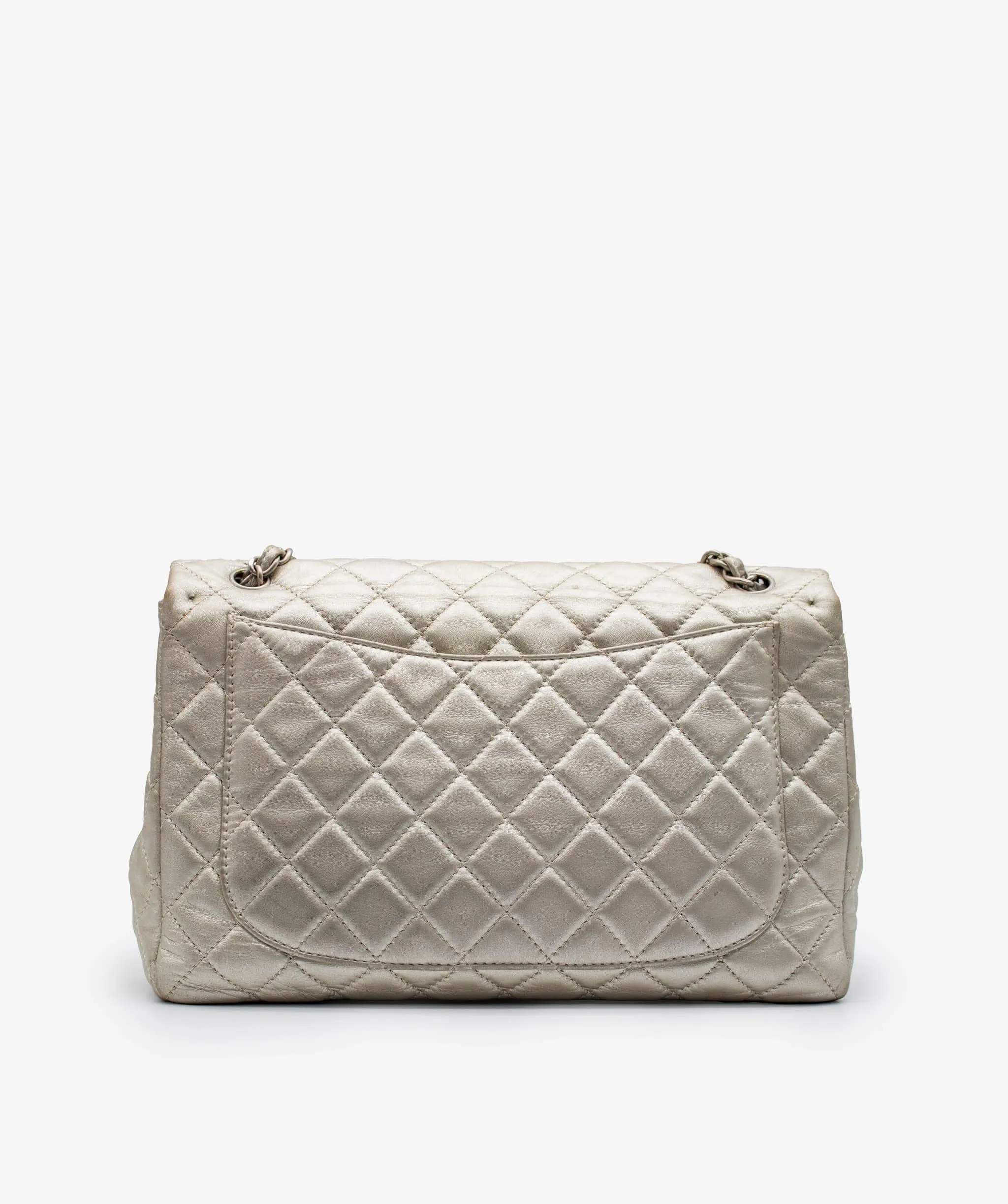 Chanel Silver Flap Bag