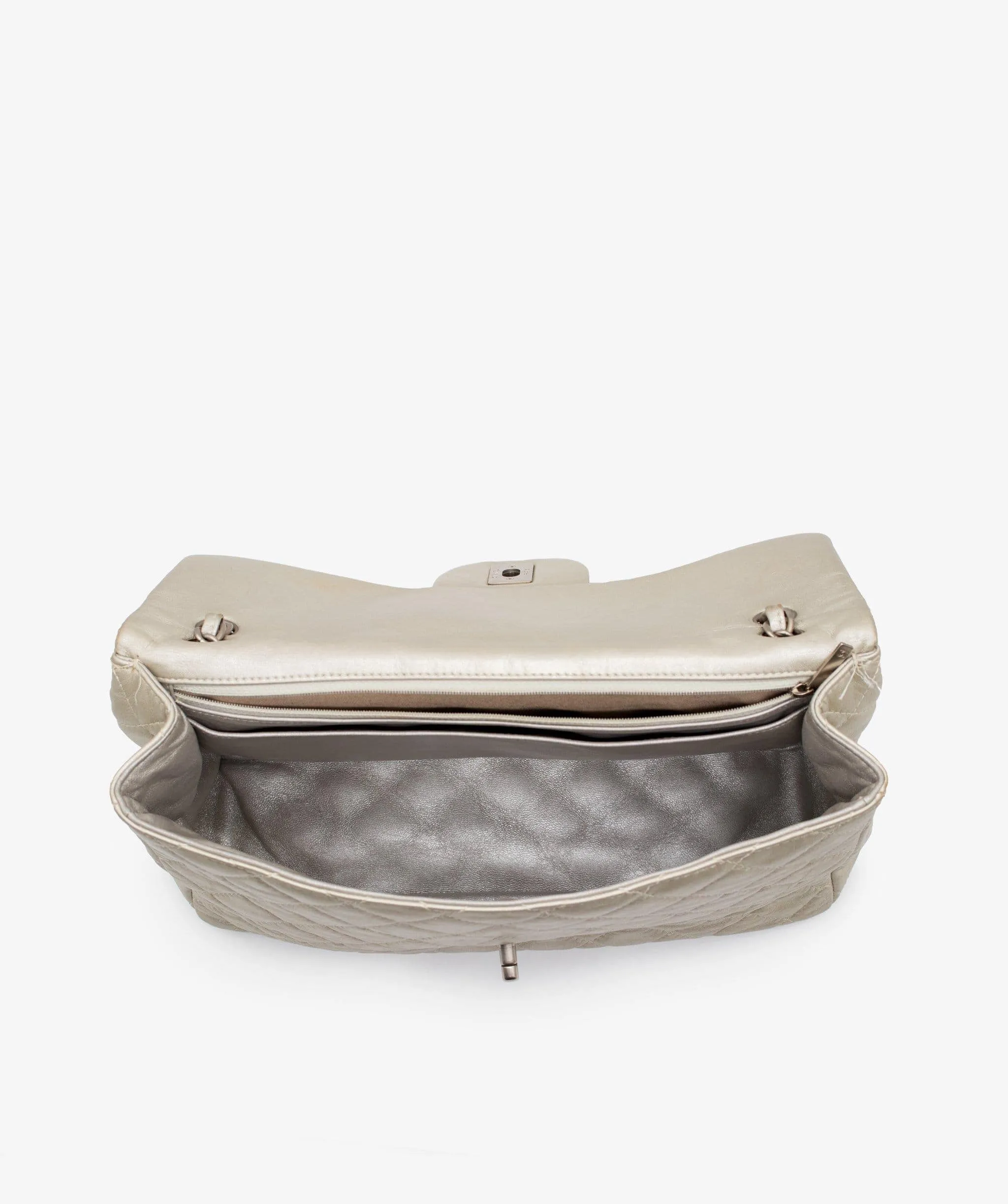 Chanel Silver Flap Bag