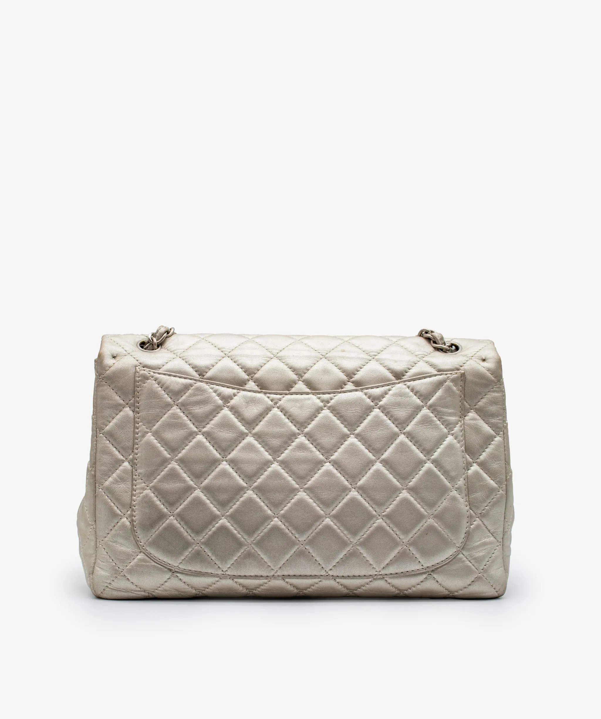 Chanel Silver Flap Bag