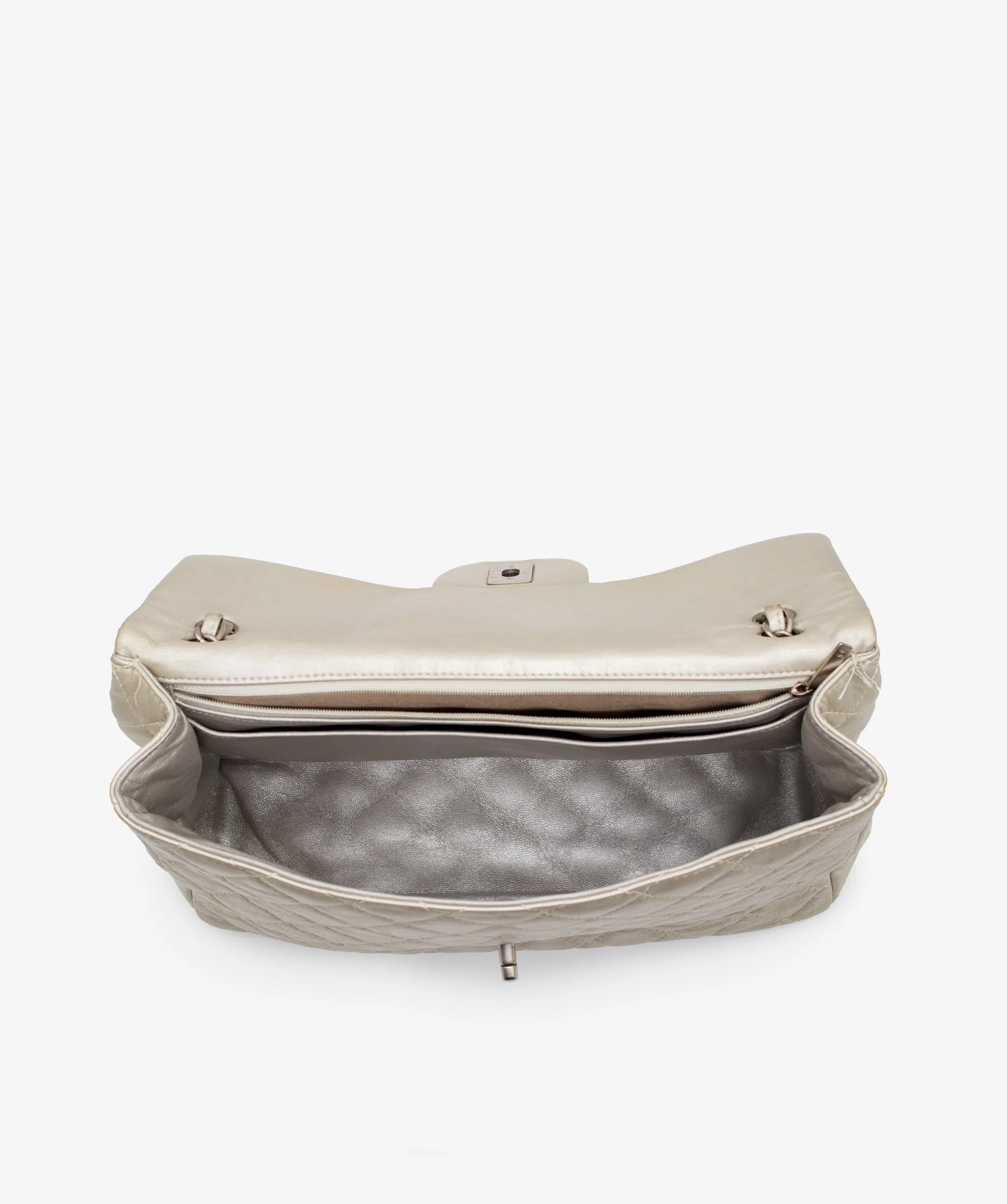 Chanel Silver Flap Bag