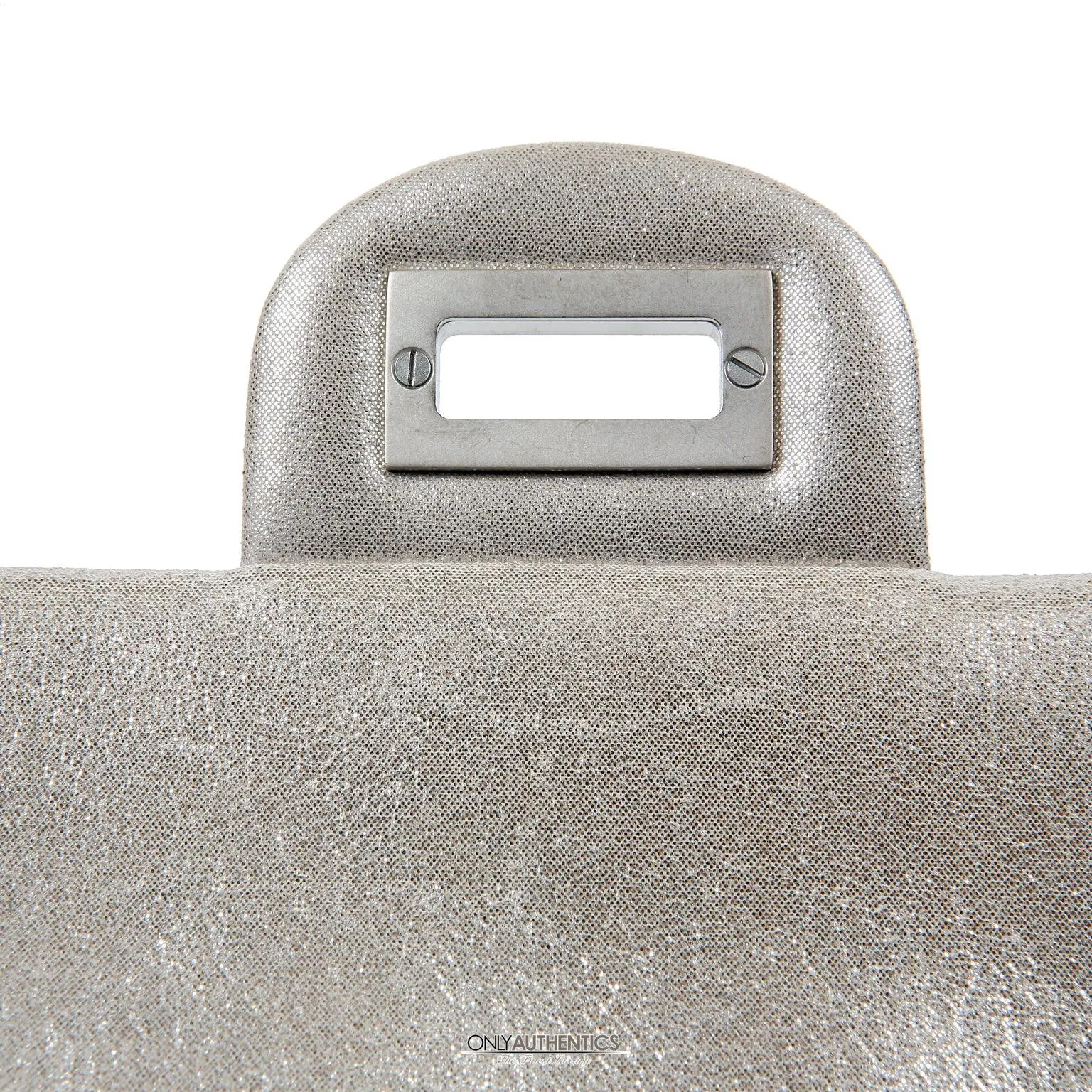 Chanel Silver Gold Leather Roll Handle Reissue Clutch