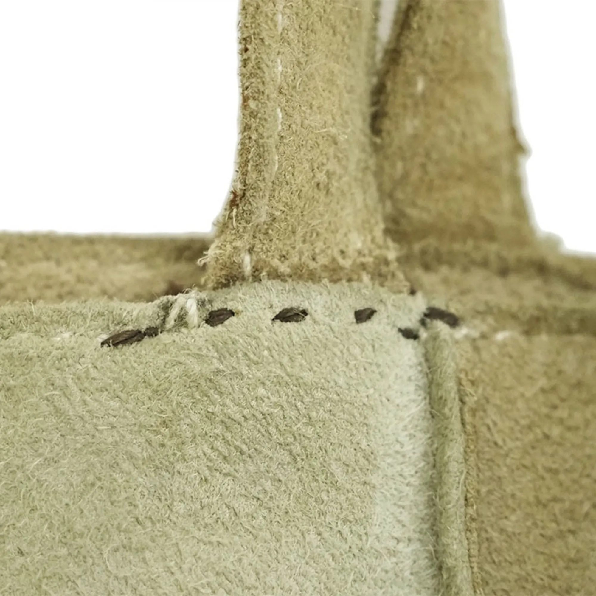 Chanel Suede Patchwork Shoulder Tote Bag Beige 6th Series Ladies