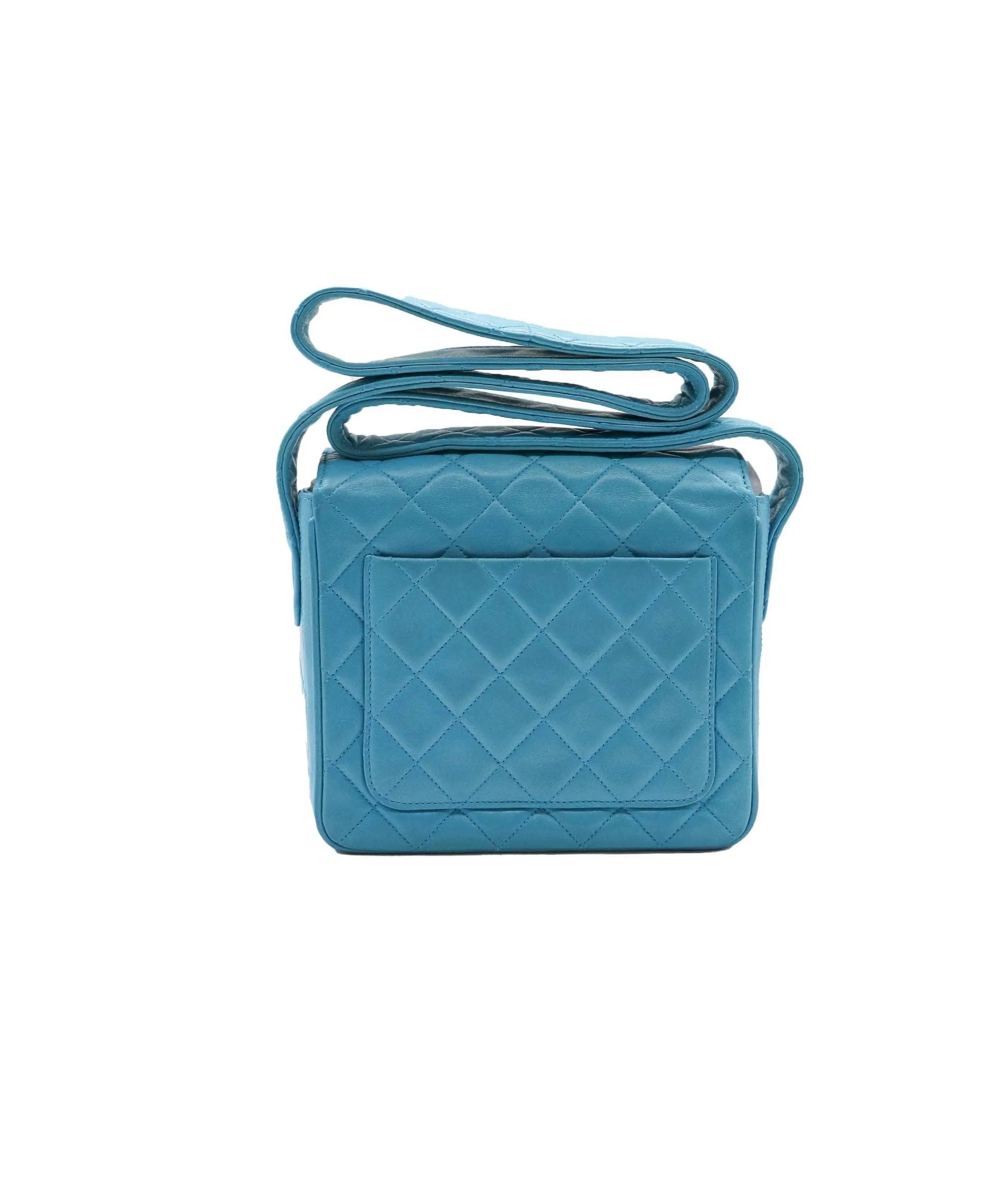 Chanel turquoise lambskin pop lock bag  90247403 DXBS0606
