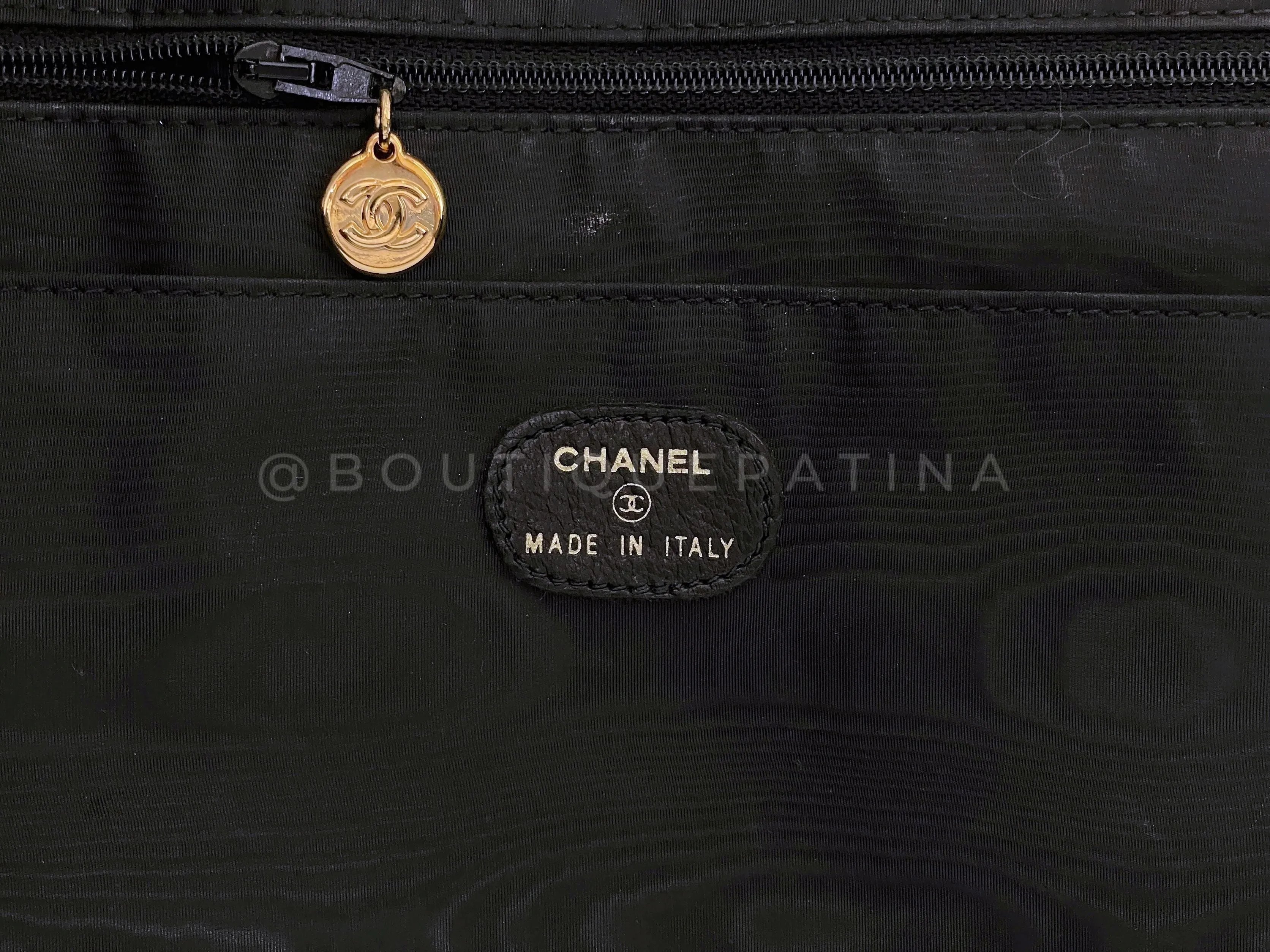 Chanel Vintage Black Caviar Portfolio Work Tote Bag 24k GHW