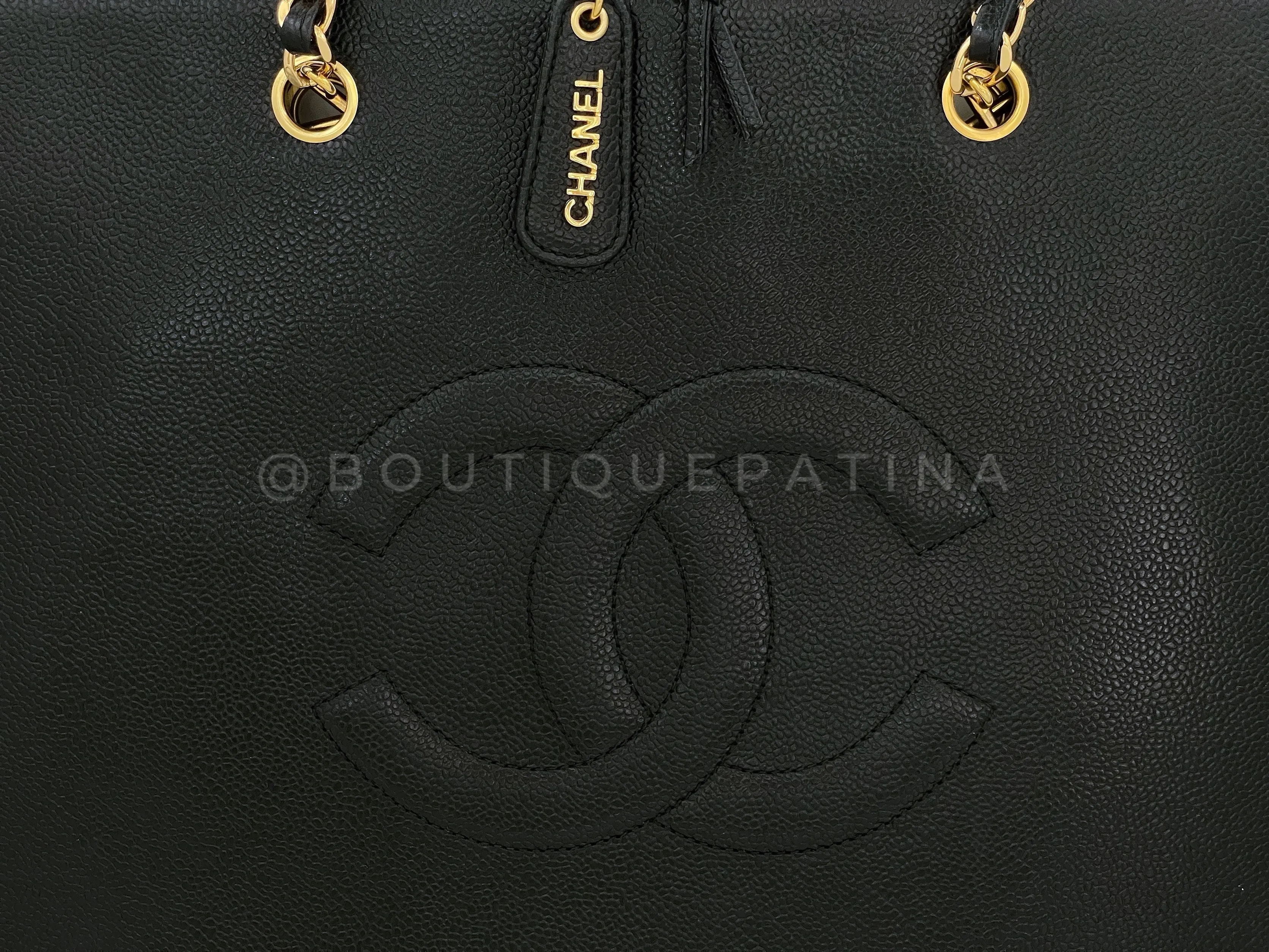 Chanel Vintage Black Caviar Portfolio Work Tote Bag 24k GHW