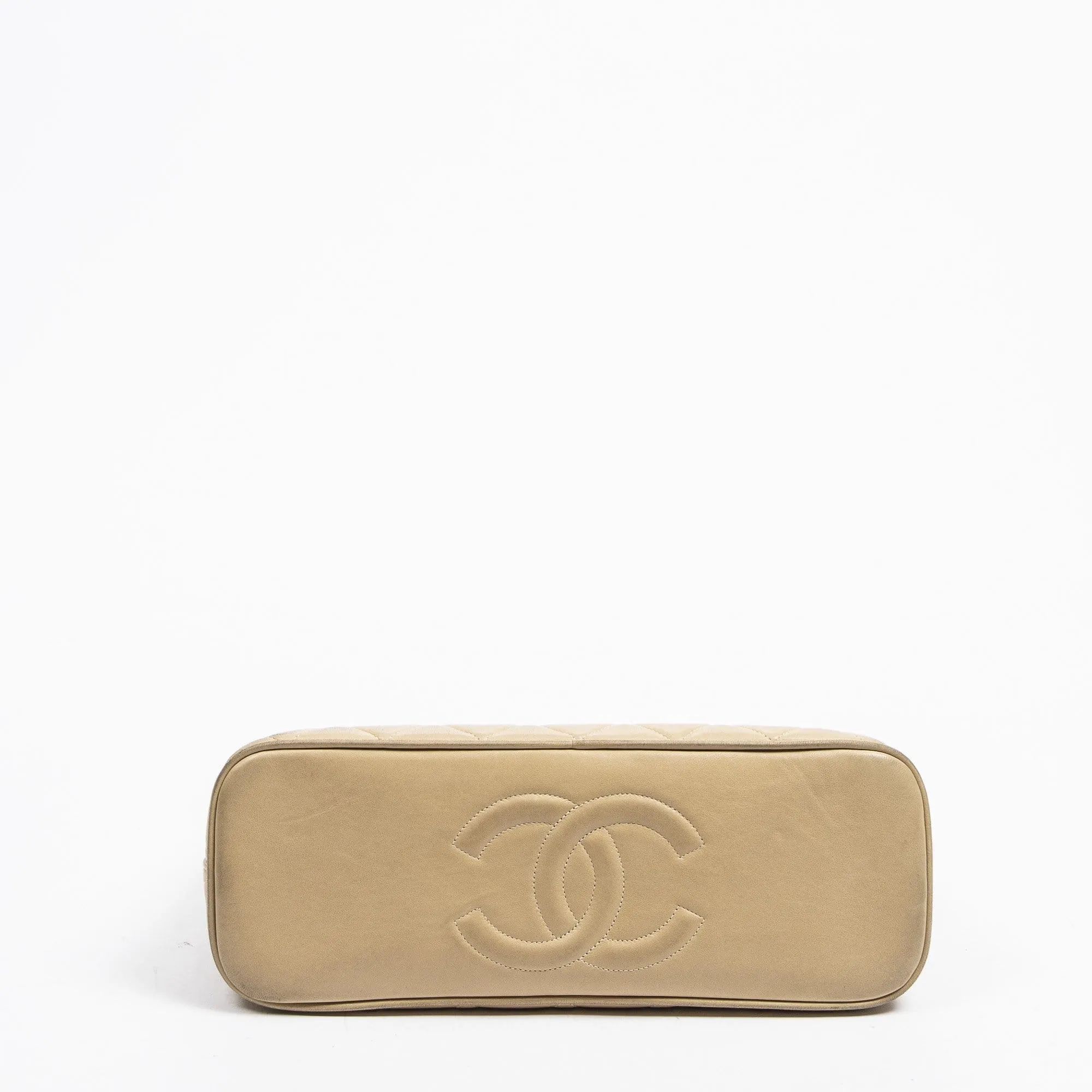 Chanel Vintage Quilted Beige Shoulder Bag - AWL1280