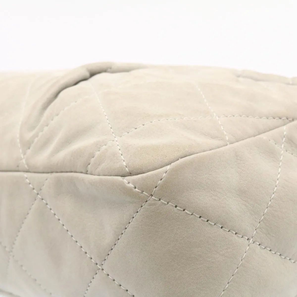 Chanel White Leather Sac  Rabat shoulder bag