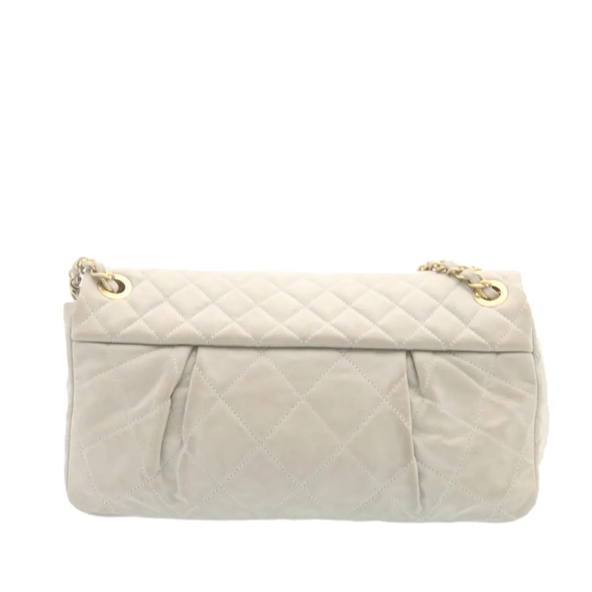 Chanel White Leather Sac  Rabat shoulder bag