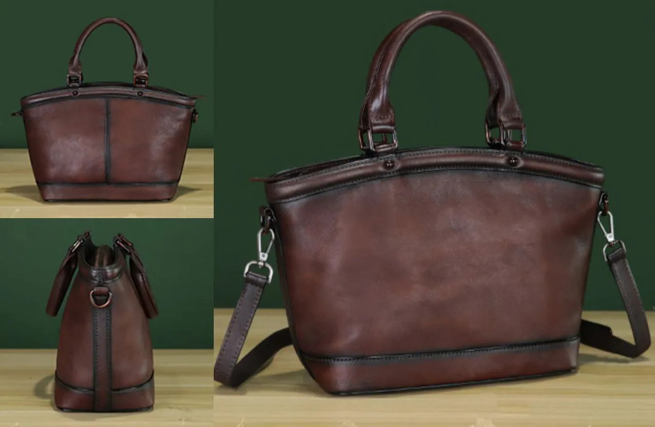 Chic Womens Leather Small Crossbody Bag Purple Leather Handbags