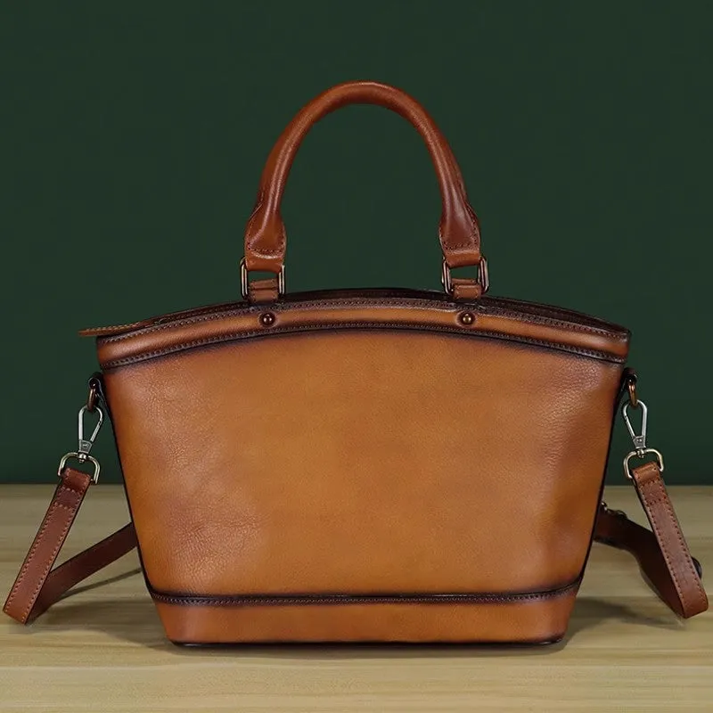Chic Womens Leather Small Crossbody Bag Purple Leather Handbags