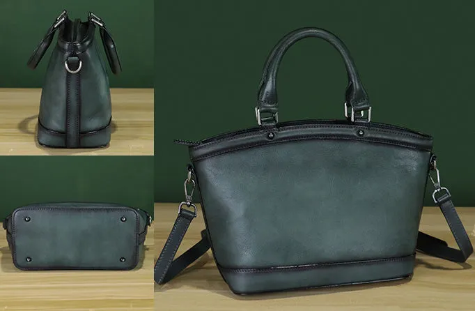 Chic Womens Leather Small Crossbody Bag Purple Leather Handbags