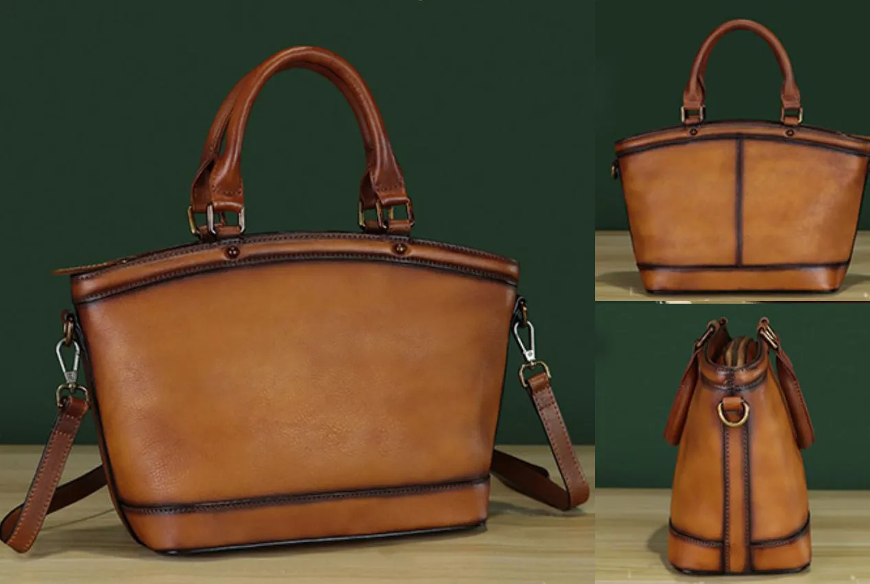 Chic Womens Leather Small Crossbody Bag Purple Leather Handbags