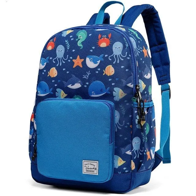 Children Backpack Kids School Bags Kindergarten Preschool Backpack Cartoon Backpack for Girls Boys With Chest Strap