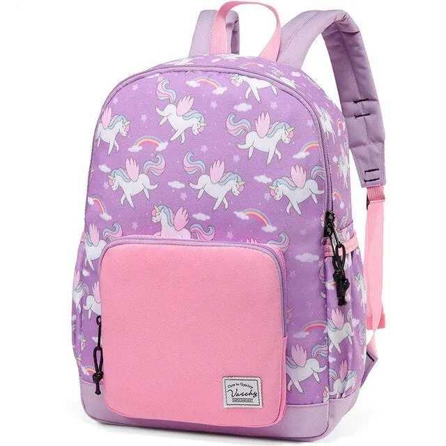 Children Backpack Kids School Bags Kindergarten Preschool Backpack Cartoon Backpack for Girls Boys With Chest Strap