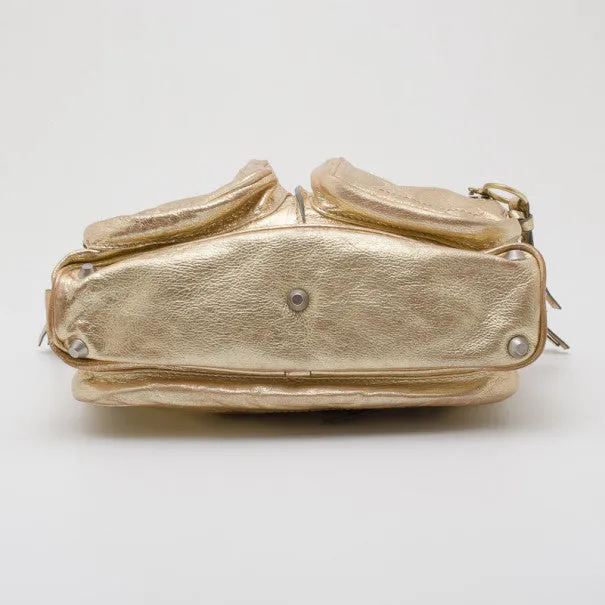 Chloe Metallic Gold Large Shoulder Bag