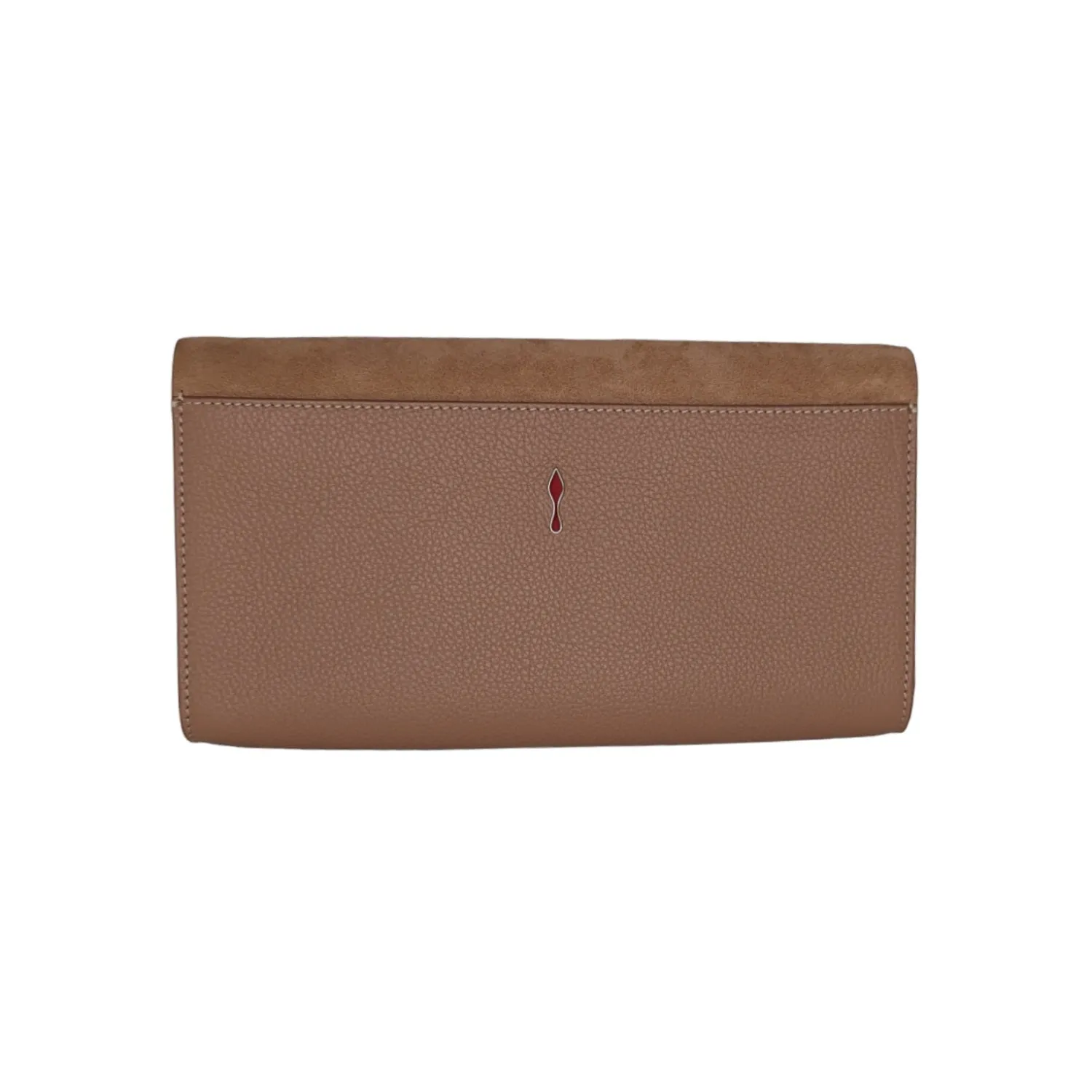 Christian Louboutin Nude Suede Vero Dodat Clutch On Chain
