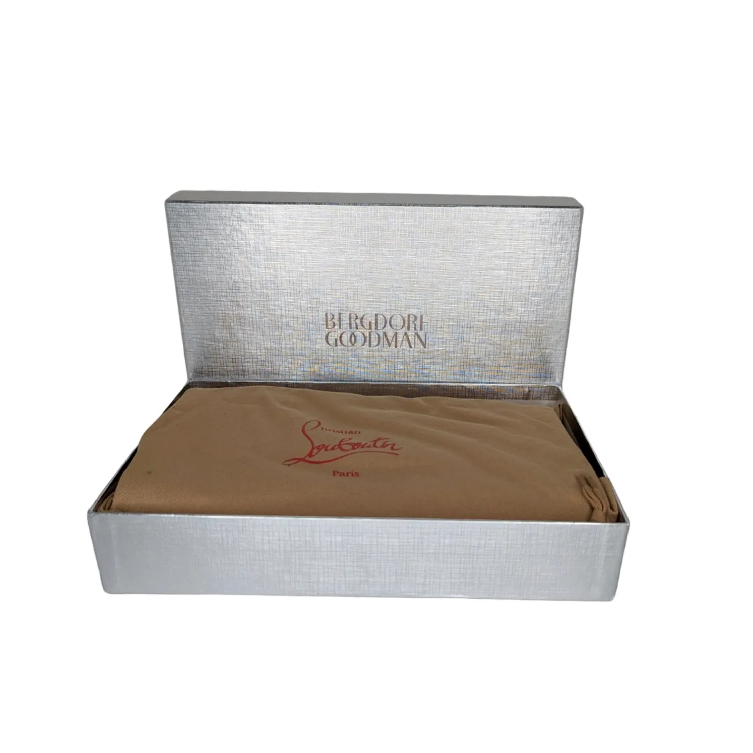 Christian Louboutin Nude Suede Vero Dodat Clutch On Chain