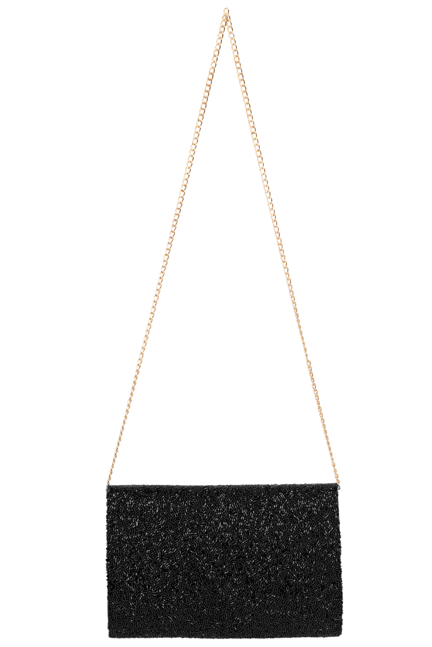 Christina Greene Houston Rodeo Beaded Clutch Bag - Black