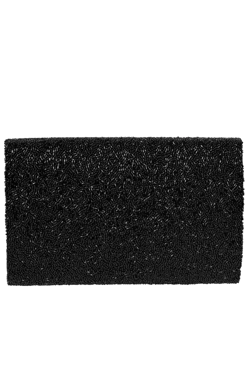 Christina Greene Houston Rodeo Beaded Clutch Bag - Black