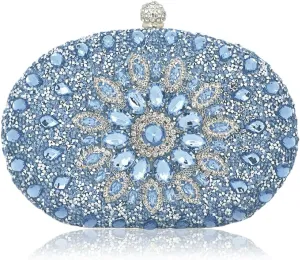 Clutch Purses for Women Evening Bag Nude Purse Luxury Handbag Bride Wallet Glitter Multicolor Rhinestone Bags