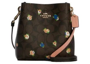 Coach Mini Town Bucket Bag Rose Print