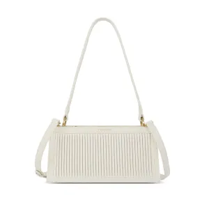 Coconut Cream Pleated Abigail Clutch