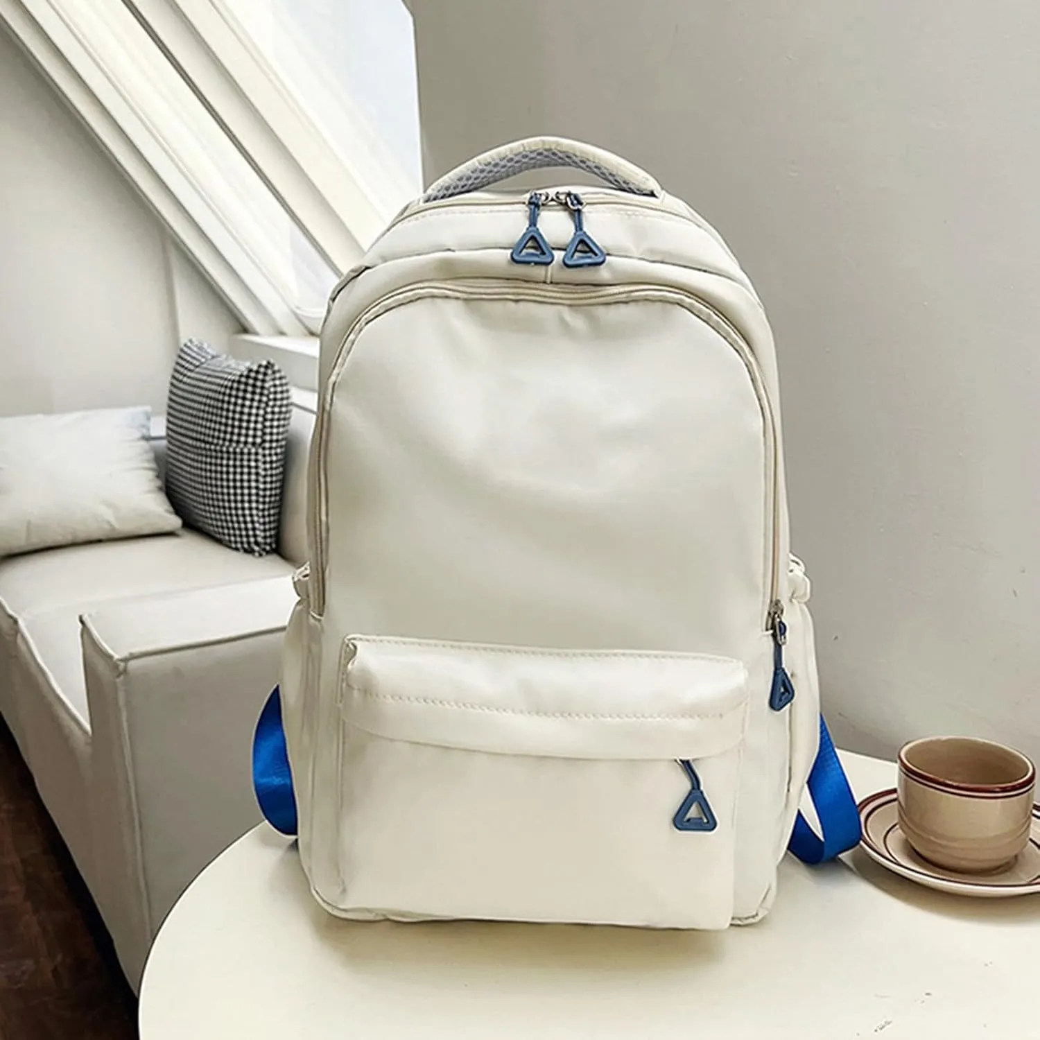 College Backpacks for Women Waterproof Stylish Daypack Purses Shoulder Bags Outdoor Travel Slim Laptop Backpack(E)