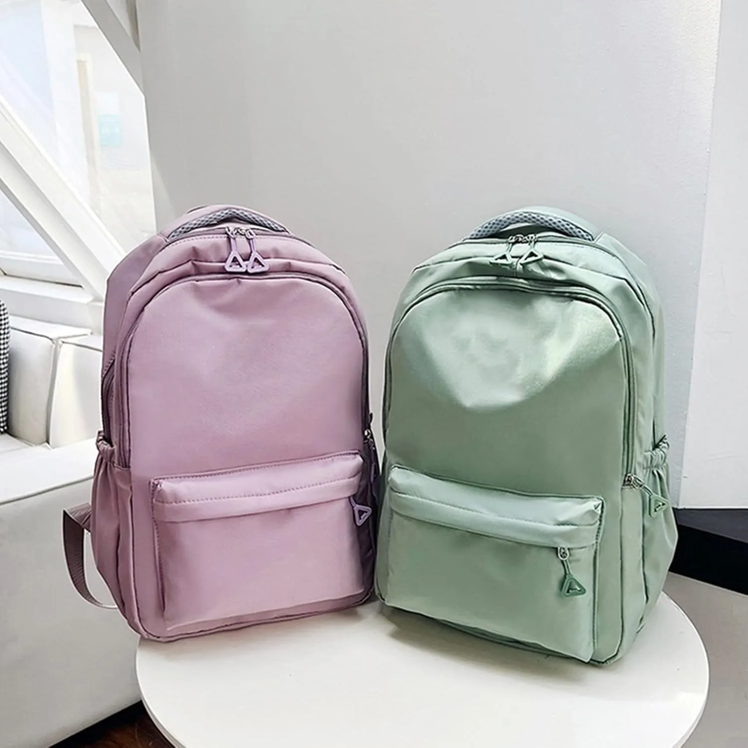 College Backpacks for Women Waterproof Stylish Daypack Purses Shoulder Bags Outdoor Travel Slim Laptop Backpack(E)