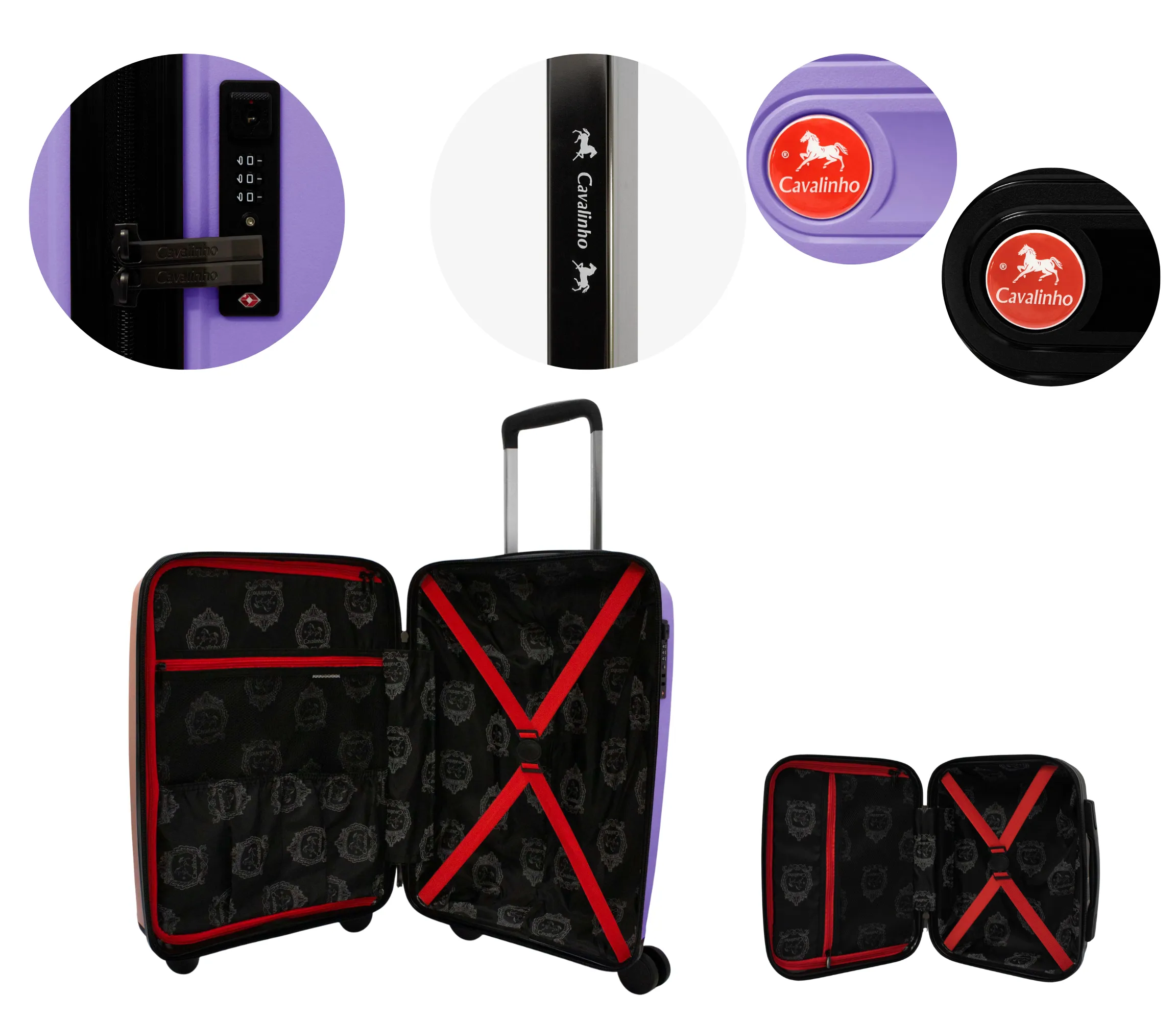 Colorful 2 Piece Luggage Set (15" & 19")