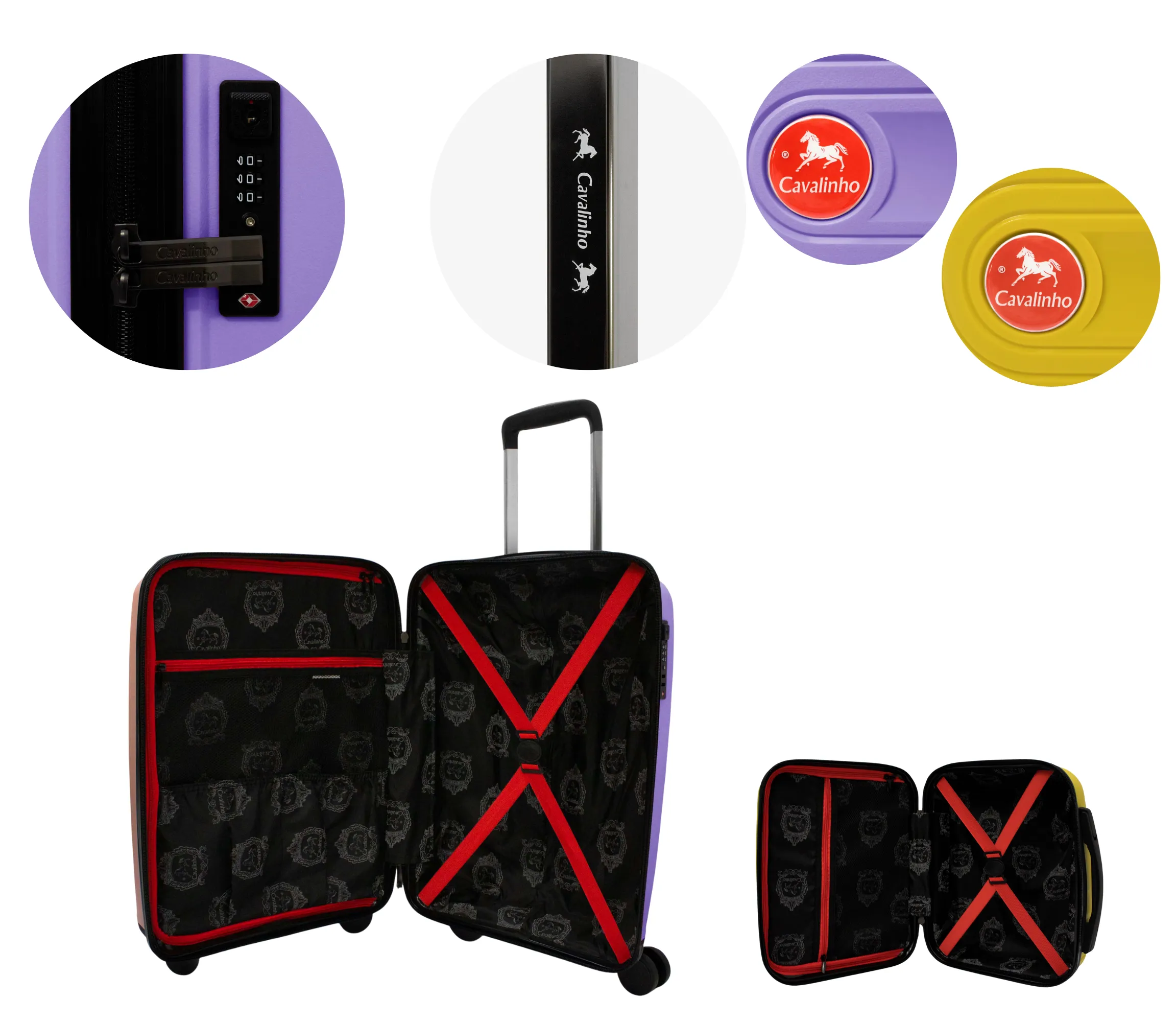 Colorful 2 Piece Luggage Set (15" & 19")