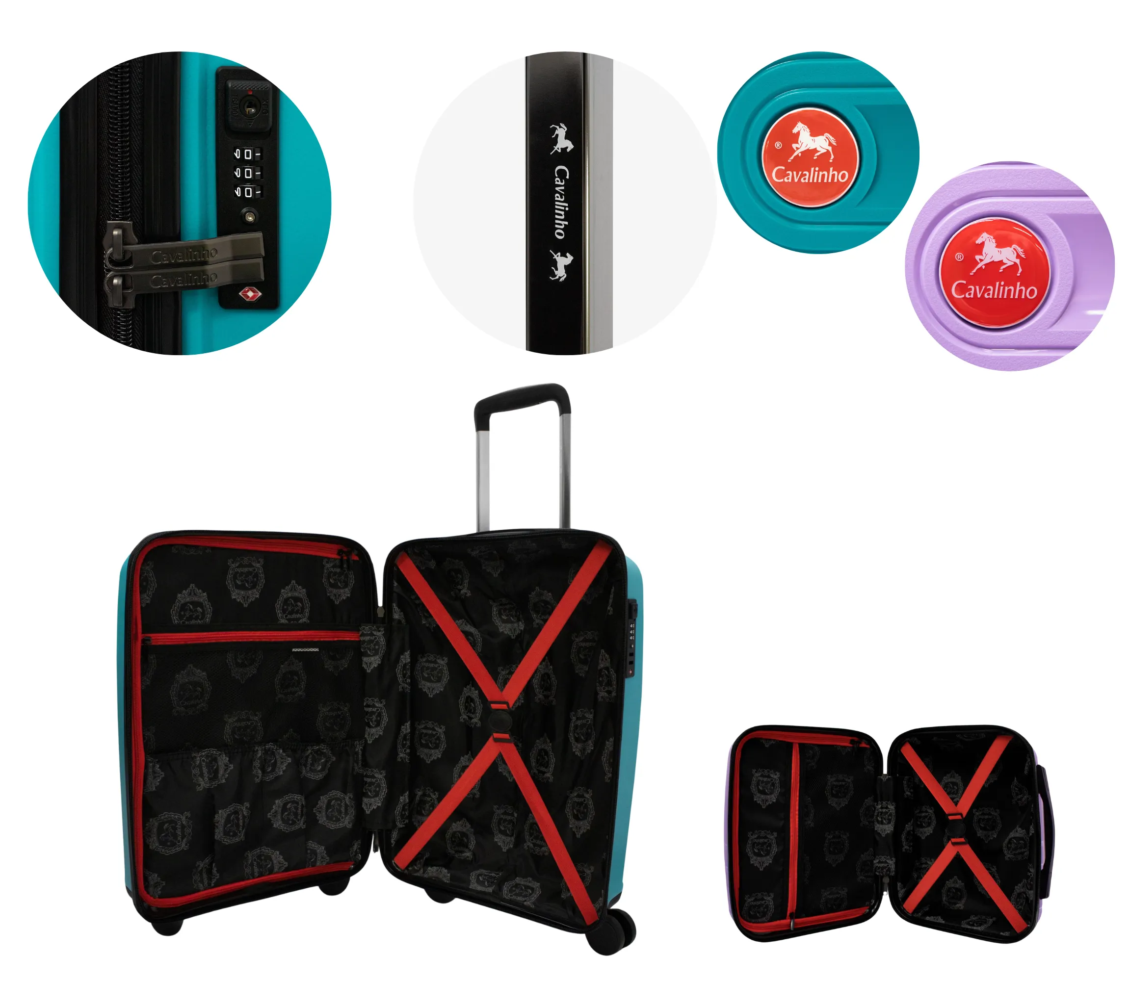 Colorful 2 Piece Luggage Set (15" & 19")