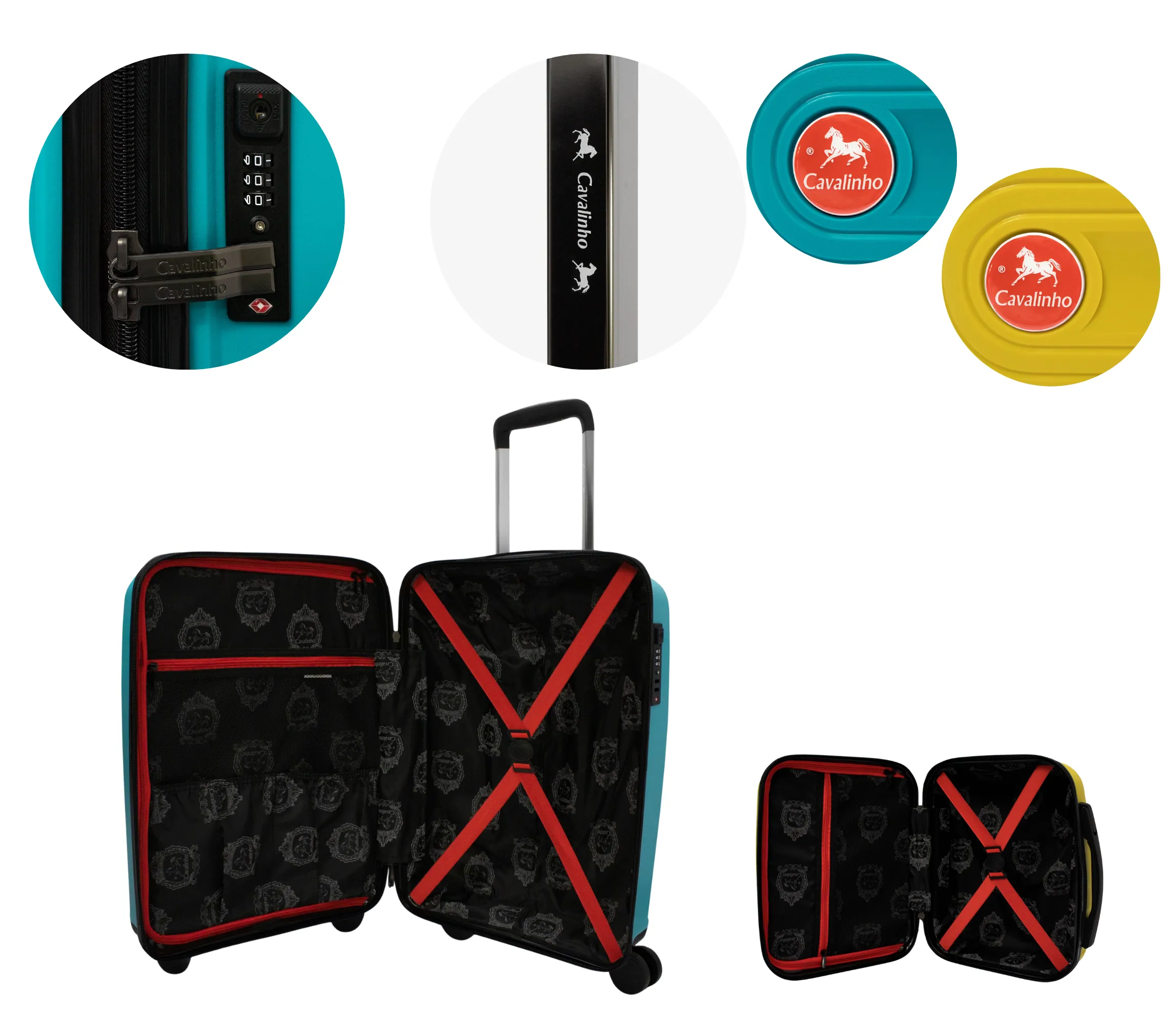 Colorful 2 Piece Luggage Set (15" & 19")