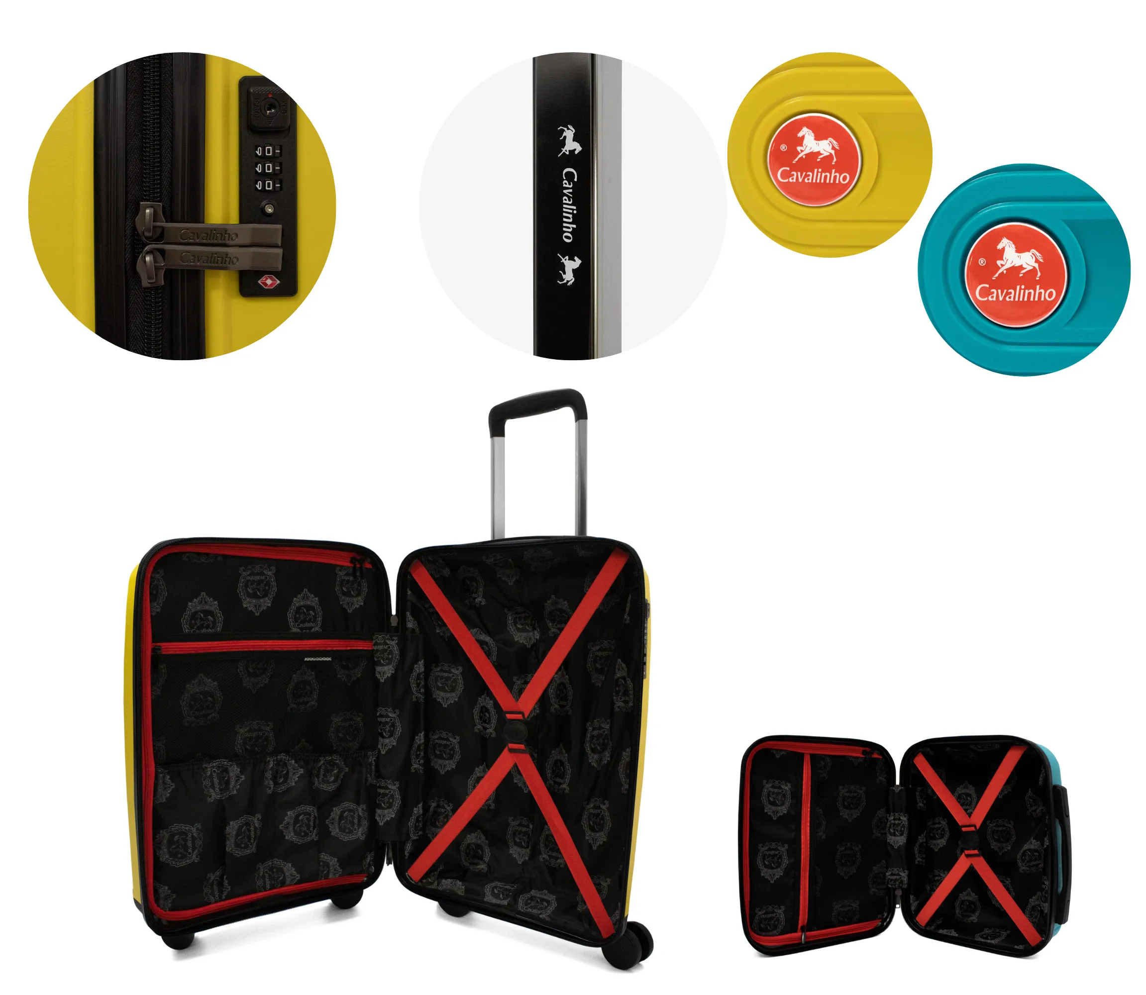 Colorful 2 Piece Luggage Set (15" & 19")