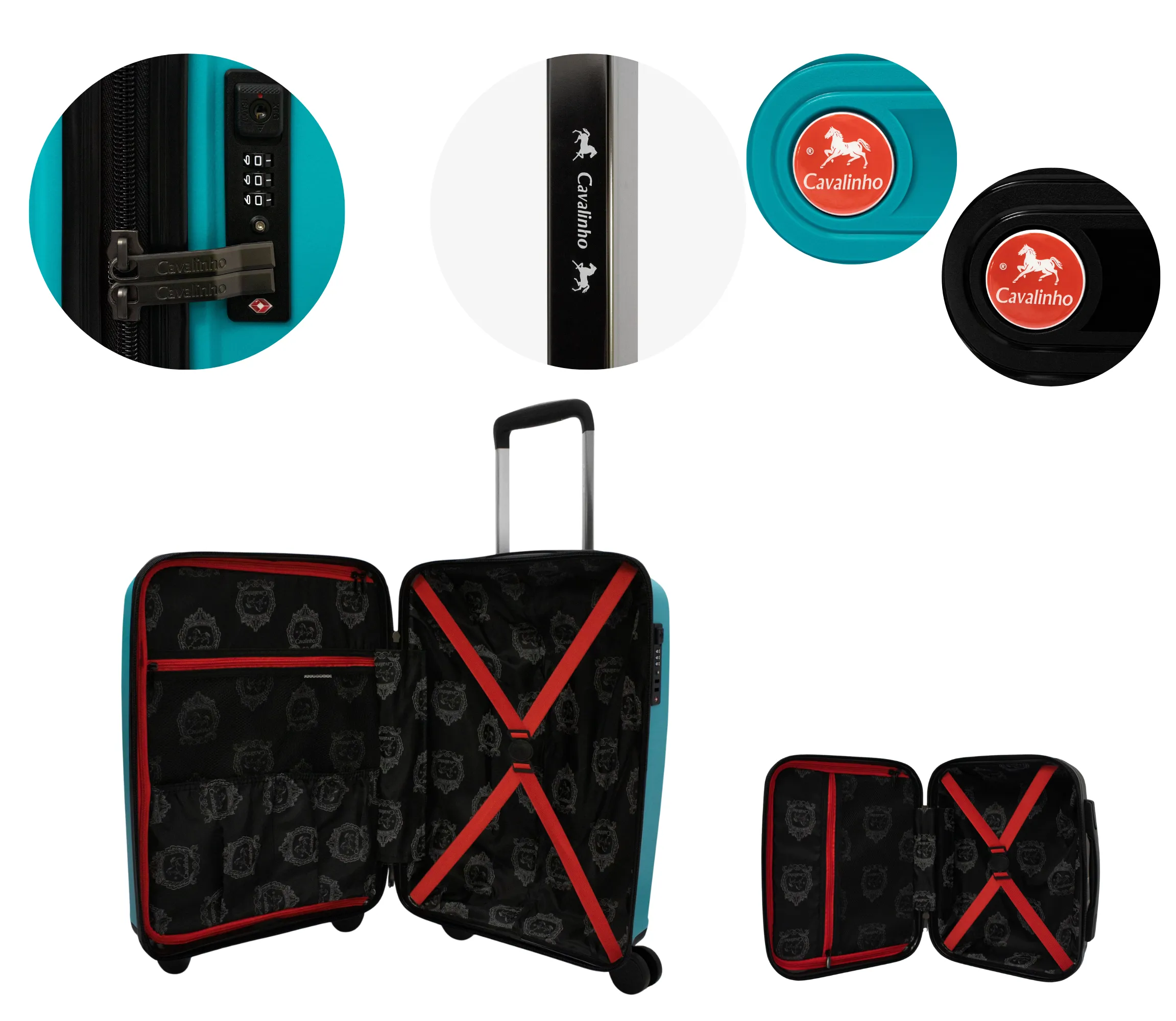 Colorful 2 Piece Luggage Set (15" & 19")