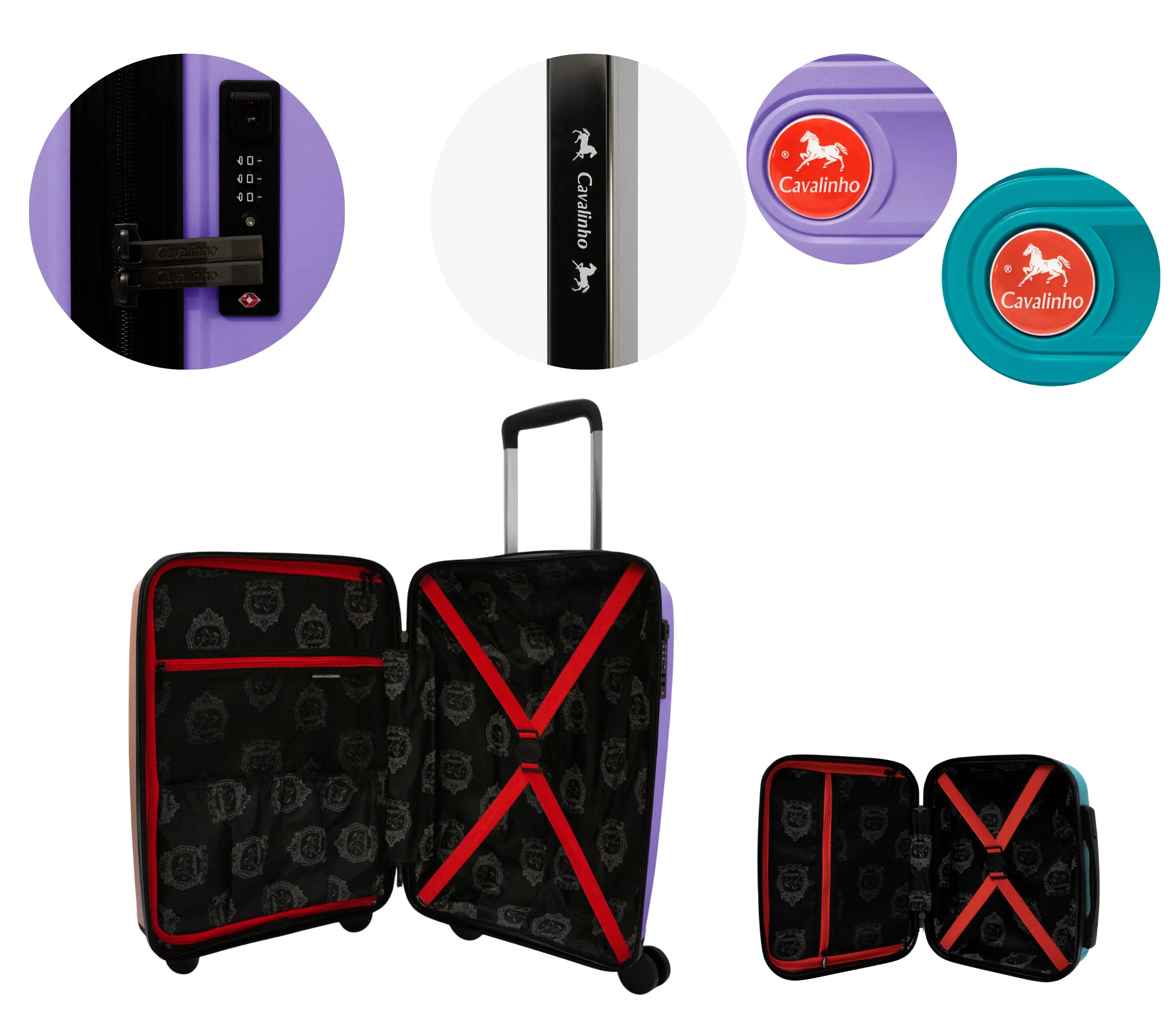 Colorful 2 Piece Luggage Set (15" & 19")