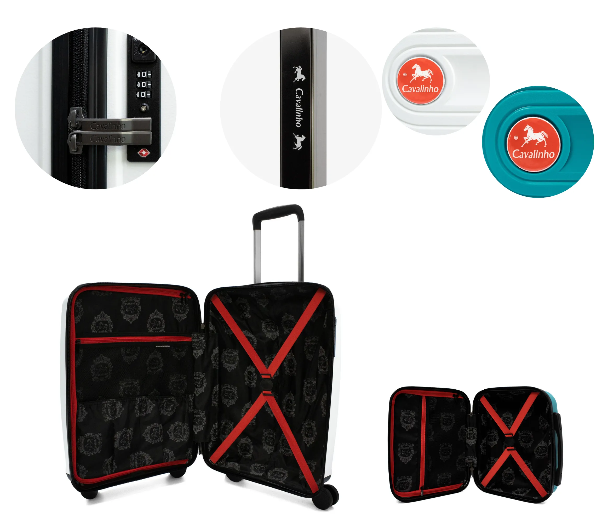 Colorful 2 Piece Luggage Set (15" & 19")