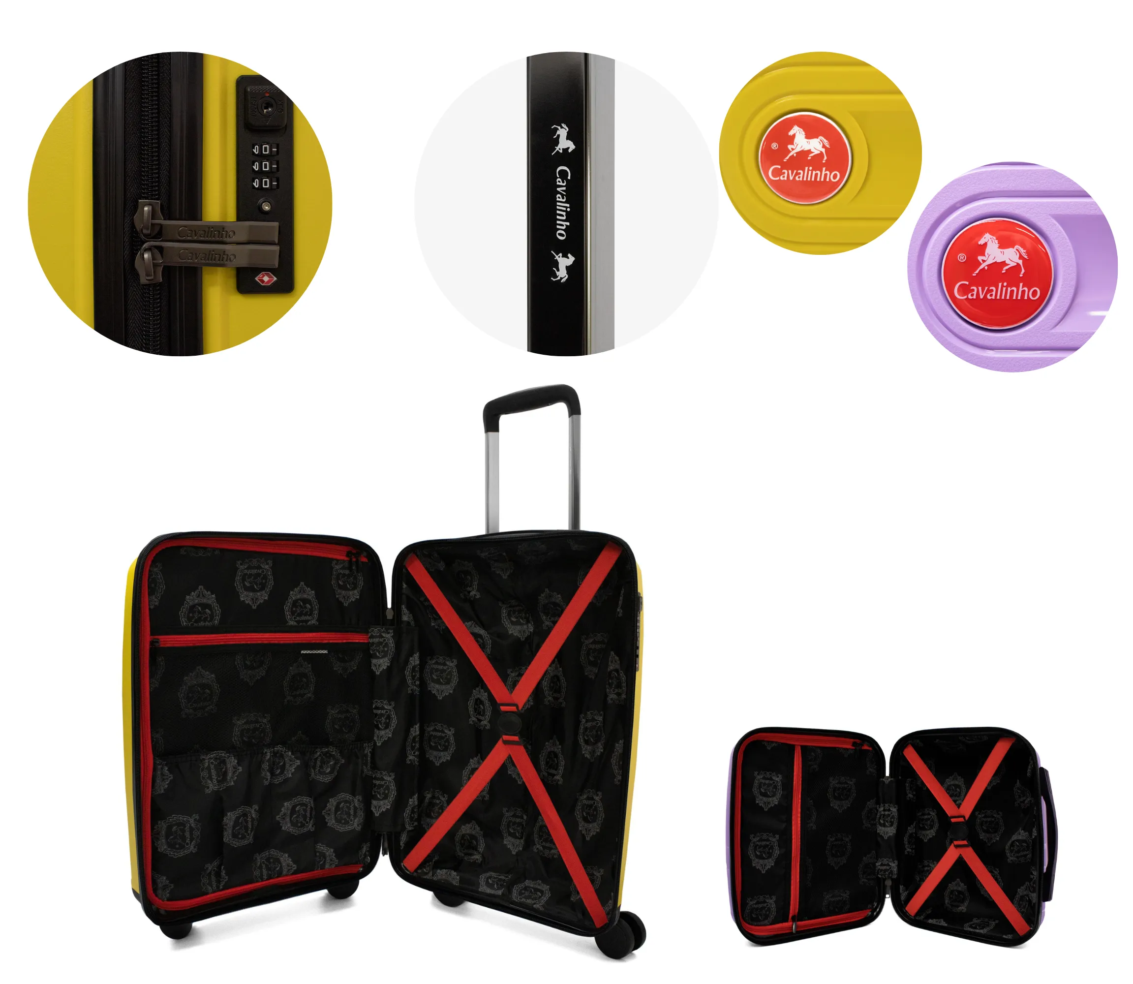 Colorful 2 Piece Luggage Set (15" & 19")