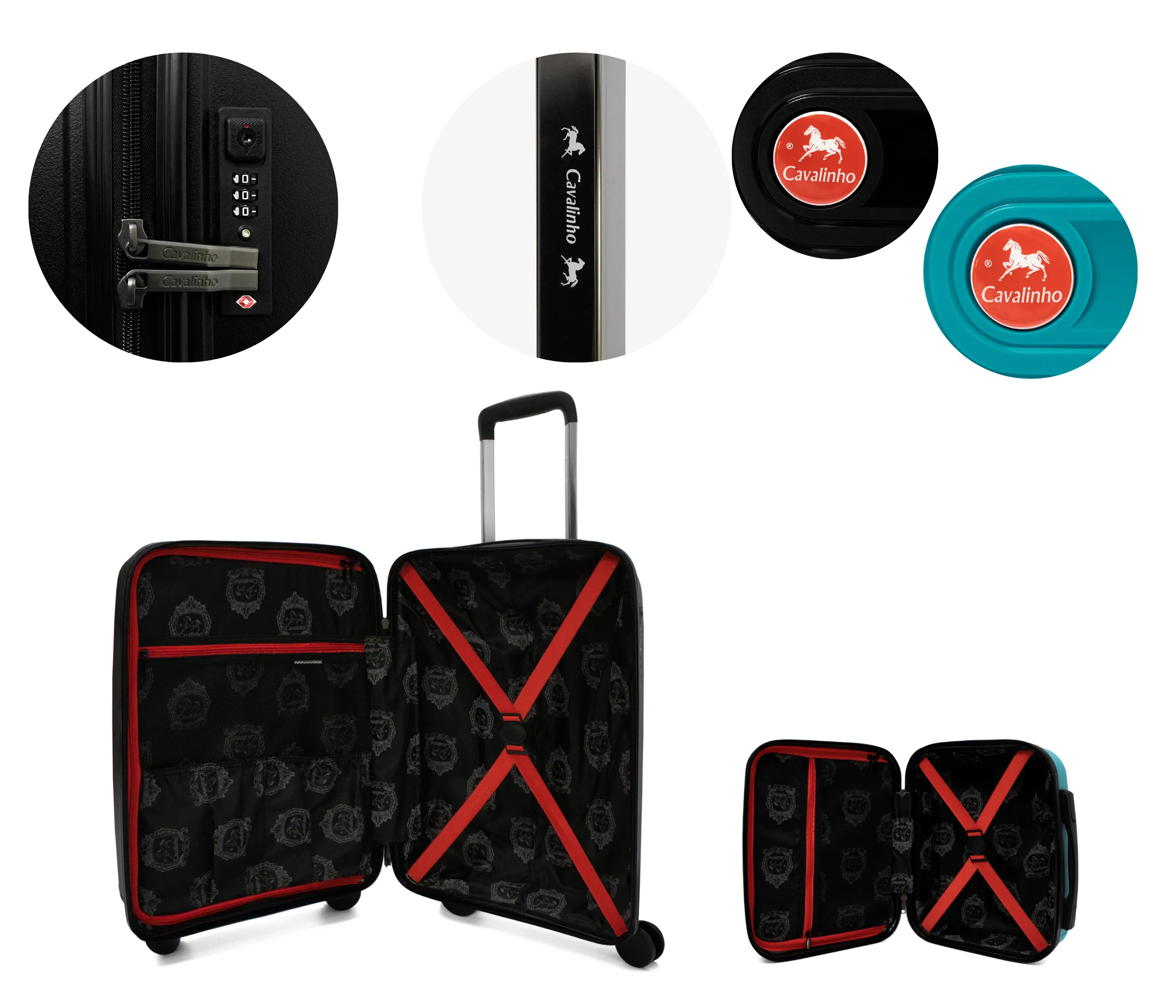 Colorful 2 Piece Luggage Set (15" & 19")