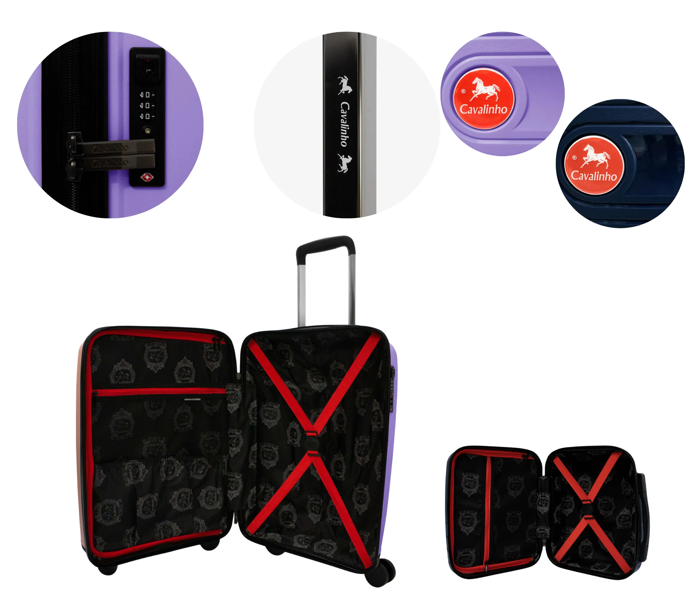 Colorful 2 Piece Luggage Set (15" & 19")