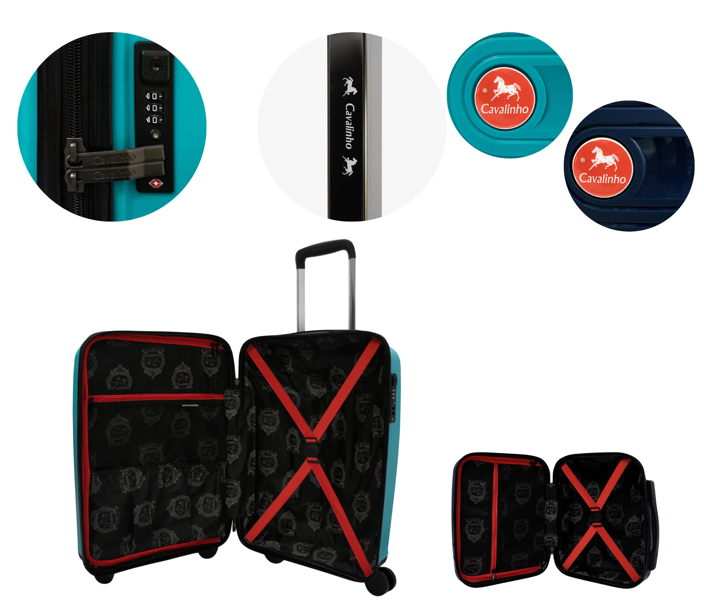 Colorful 2 Piece Luggage Set (15" & 19")