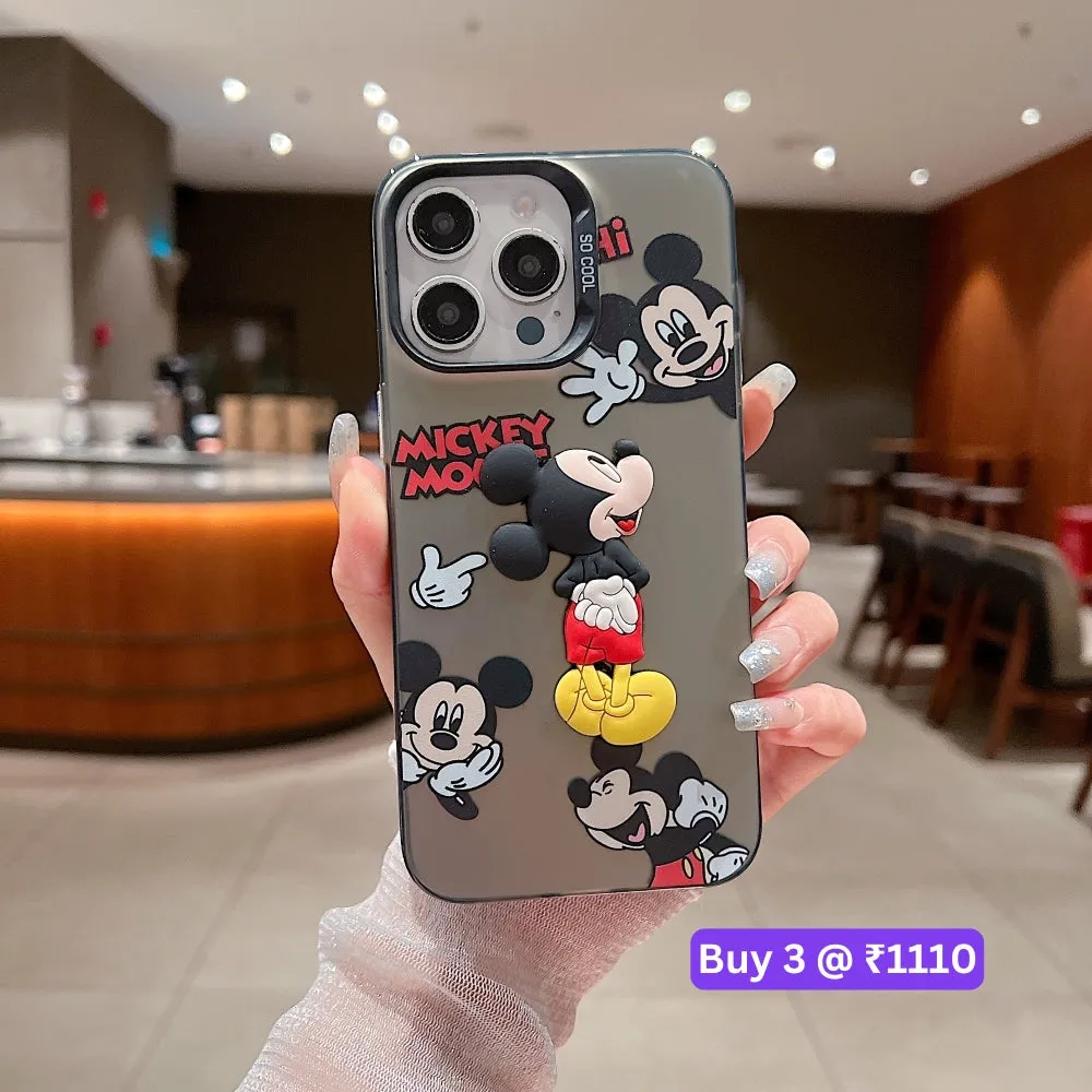 Colorful Printed and 3D Embossed Cartoon Phone Case - Oppo F23