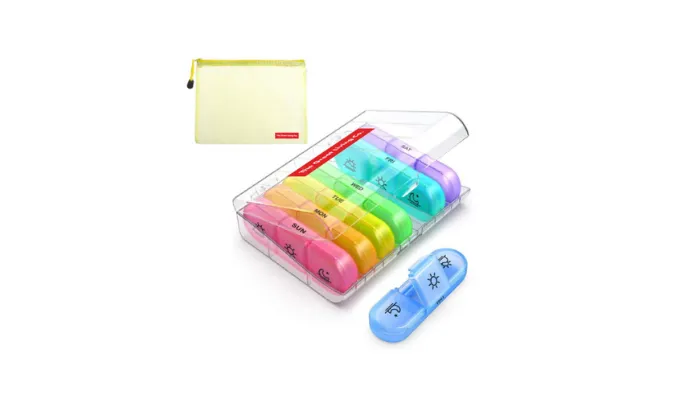 Colour Portable 7 Days Pill Storage Box