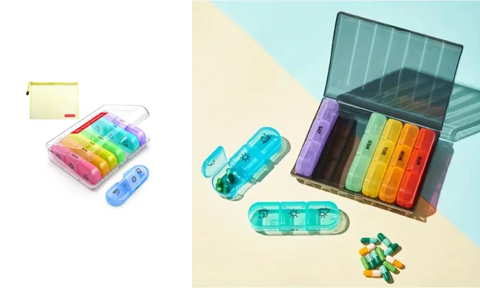 Colour Portable 7 Days Pill Storage Box